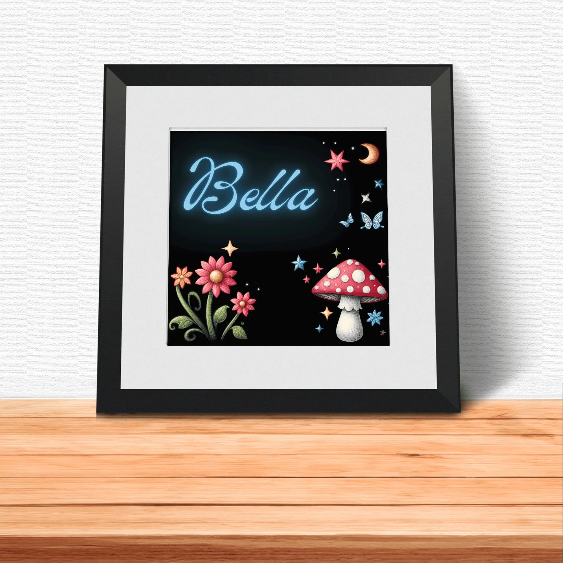Black & Bold Fantasy | Personalised Nursery Art - Image 4