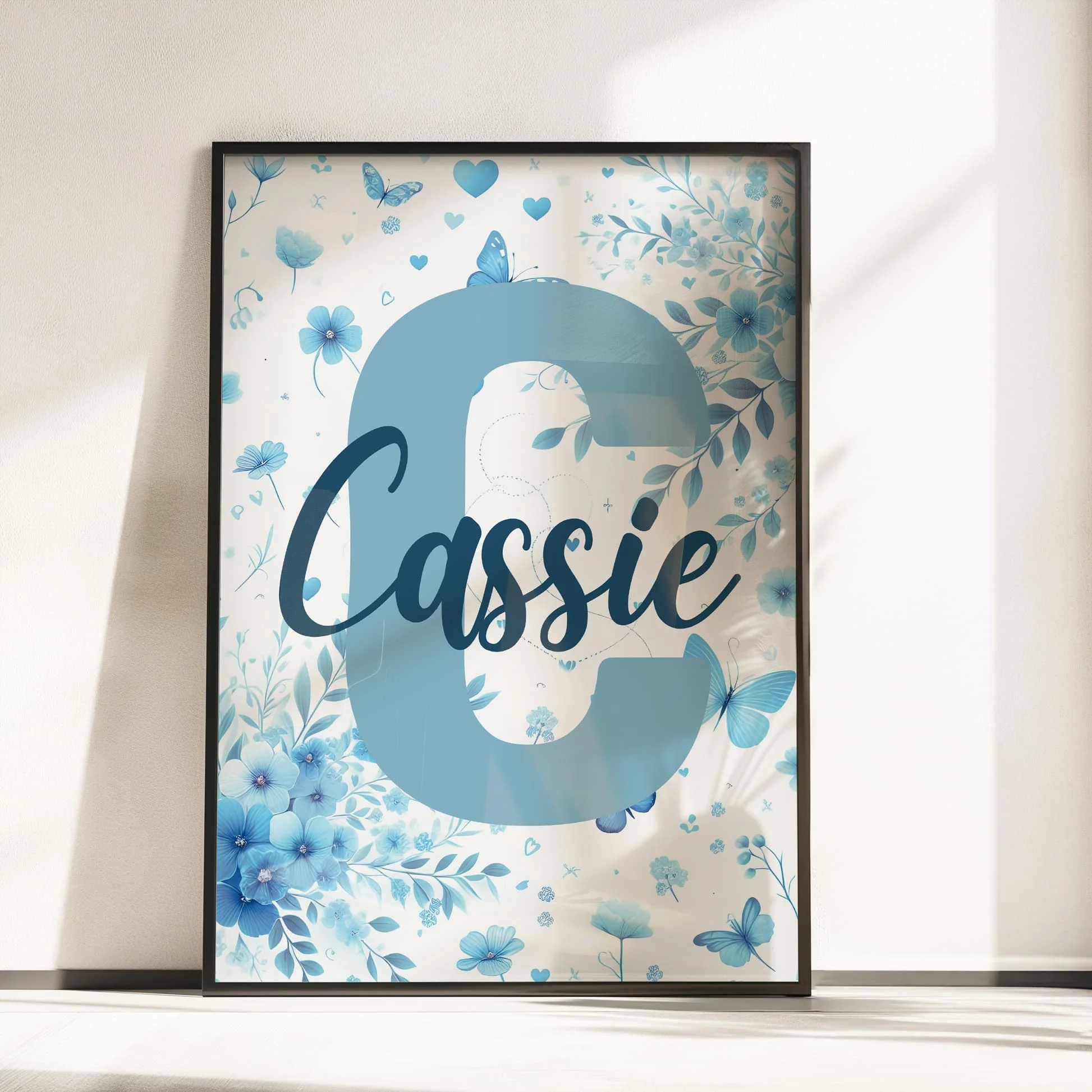 Blue Ballerina | Set of 3 Personalised Children's Prints - Image 3