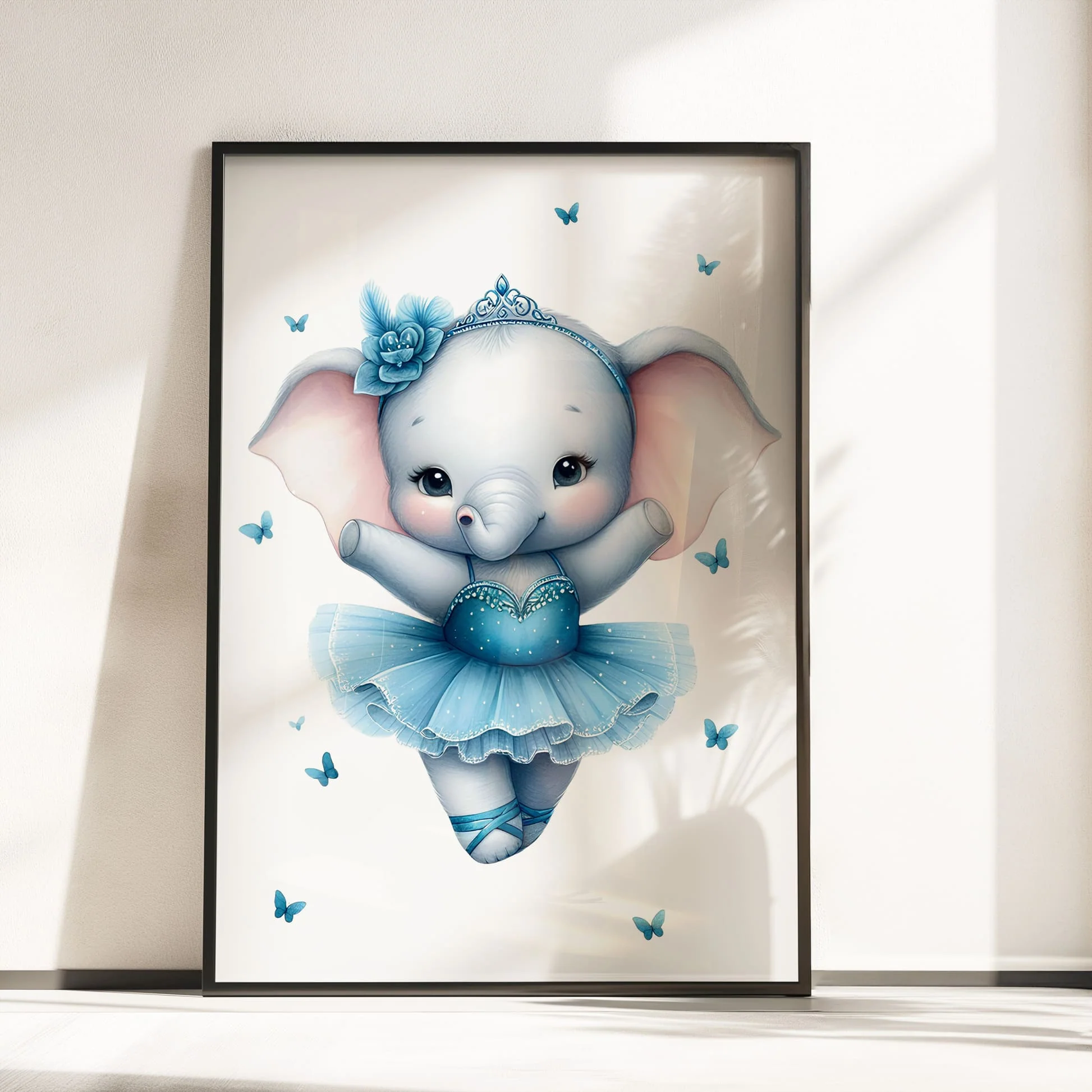 Blue Ballerina | Set of 3 Personalised Children's Prints - Image 4