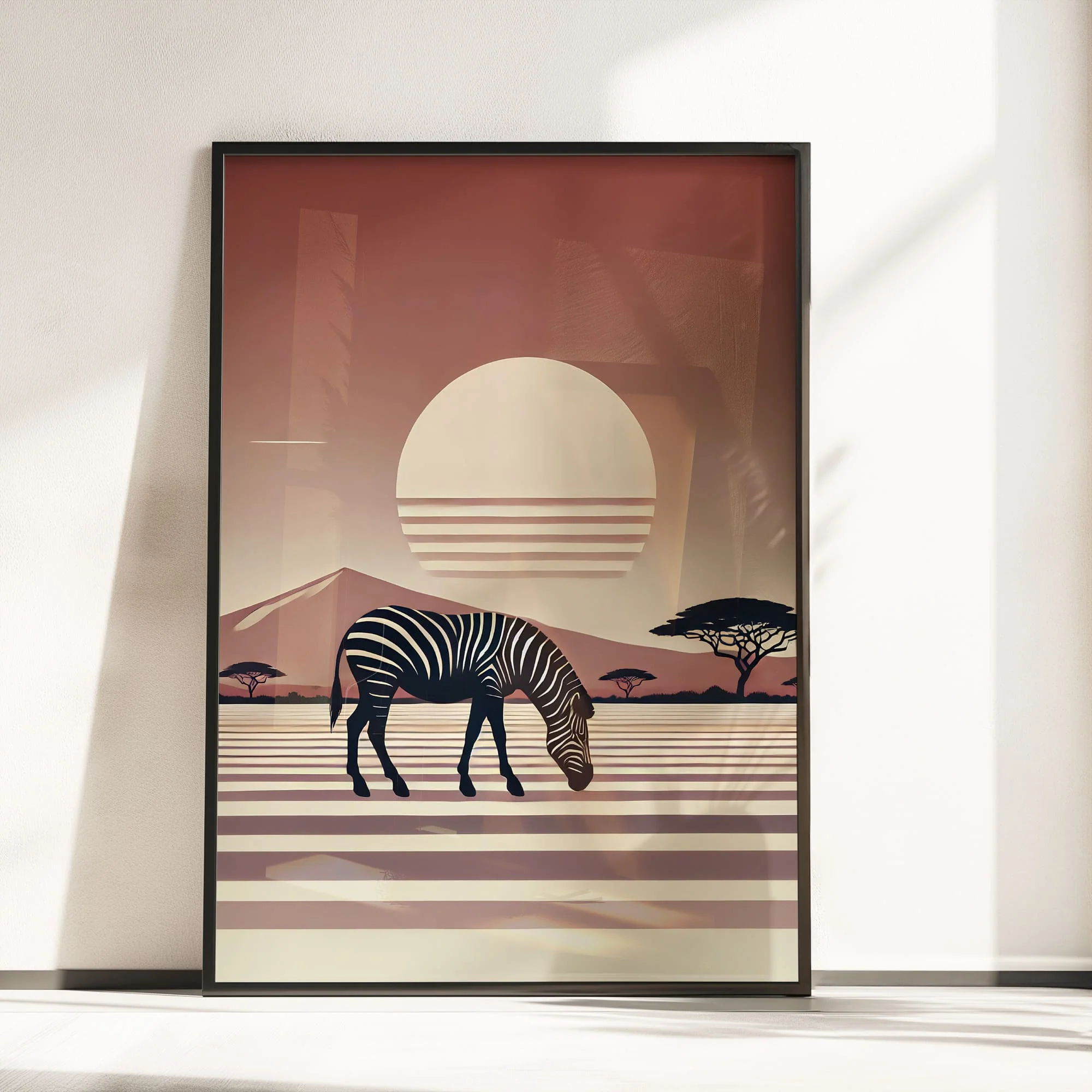 Boho Minimalist Summer Safari | Children's Wall Art Set of 3 - Image 3