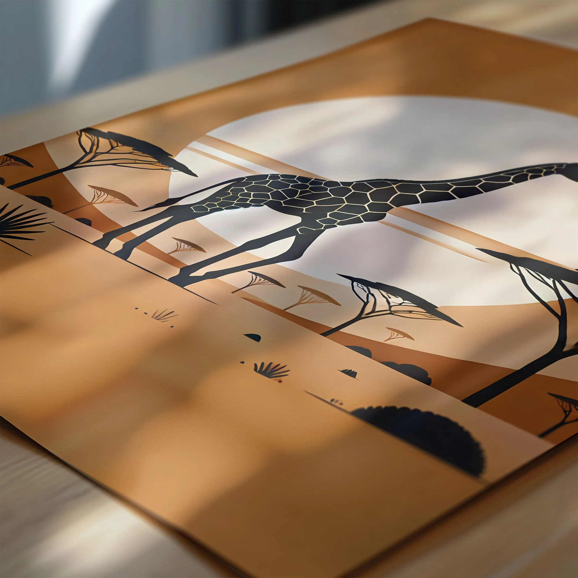 Boho Minimalist Summer Safari | Children's Wall Art Set of 3 - Image 4