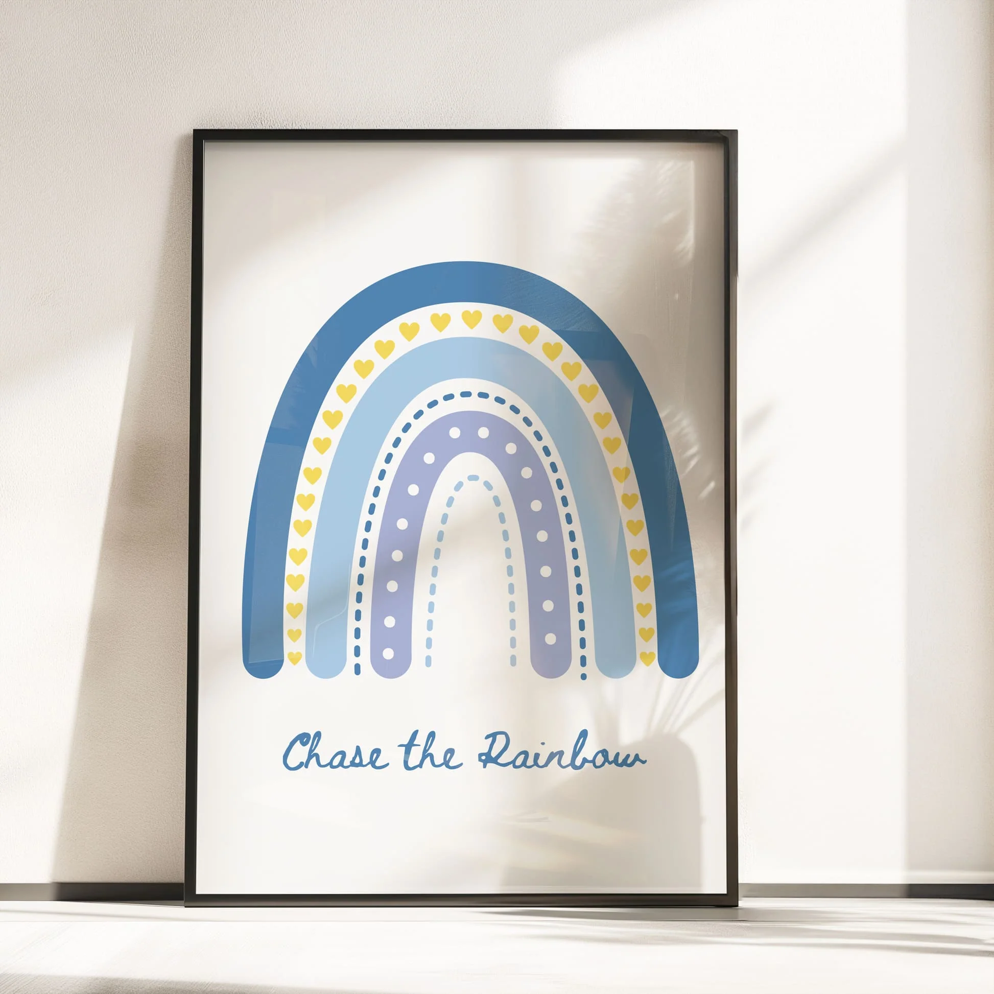 Boho Blue Tranquility | Set of 3 Personalised Nursery Wall Art - Image 3