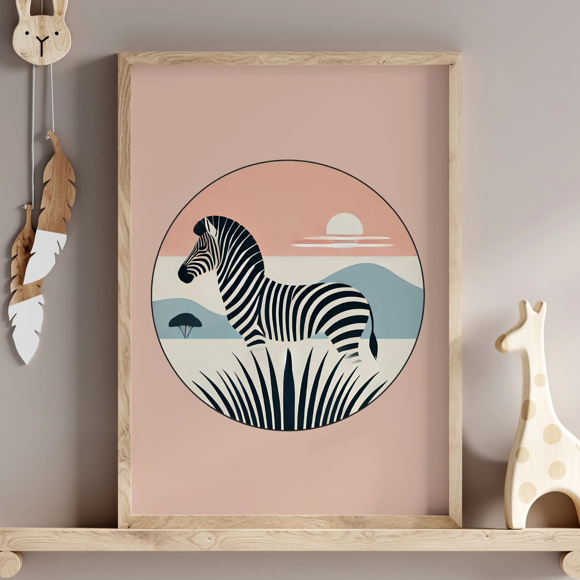 Boho Soft Safari Prints Set of 3 | Children's Wall Art - Image 2