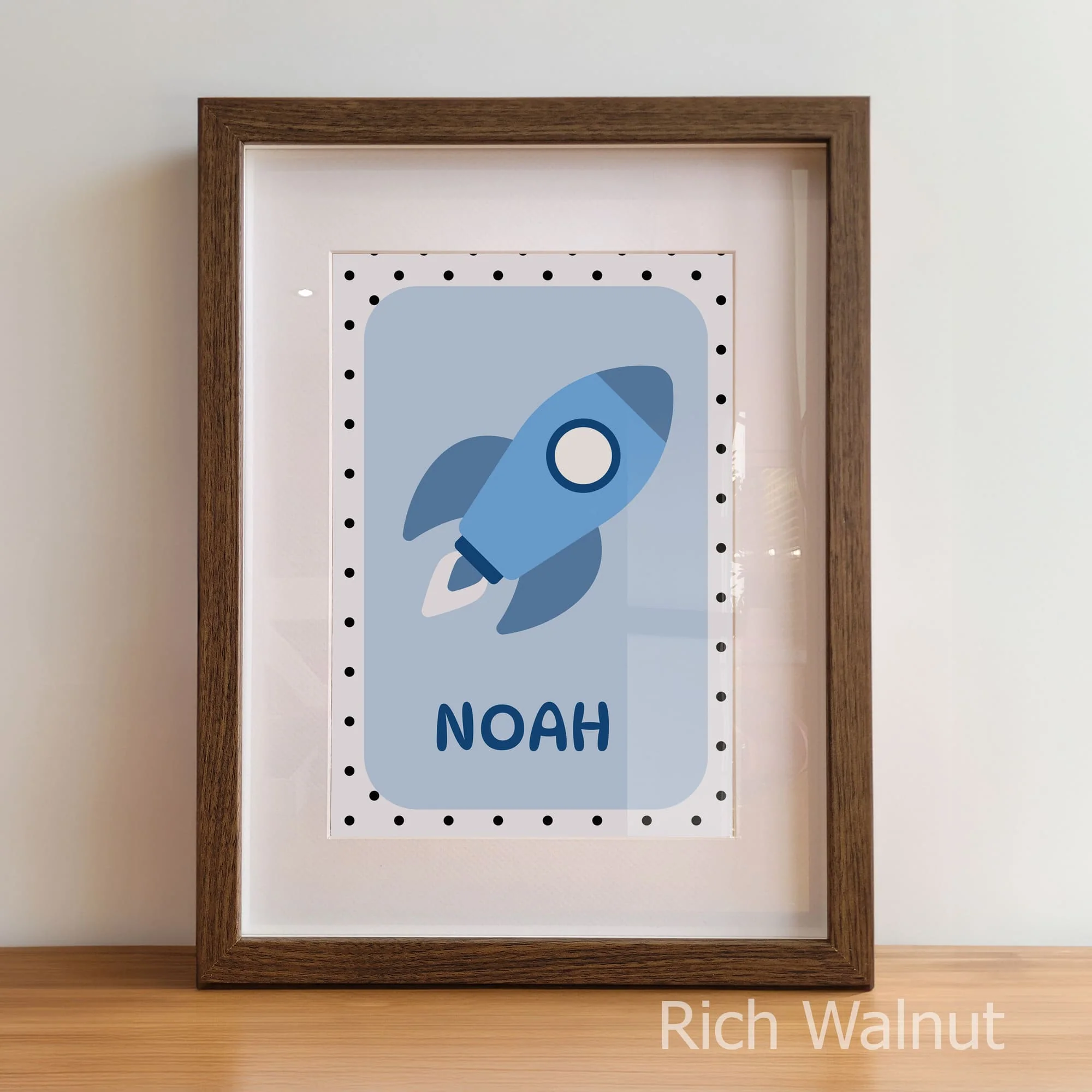 Celestial Blue Dreams Collection | Personalised Nursery Art Set of 3 - Image 5