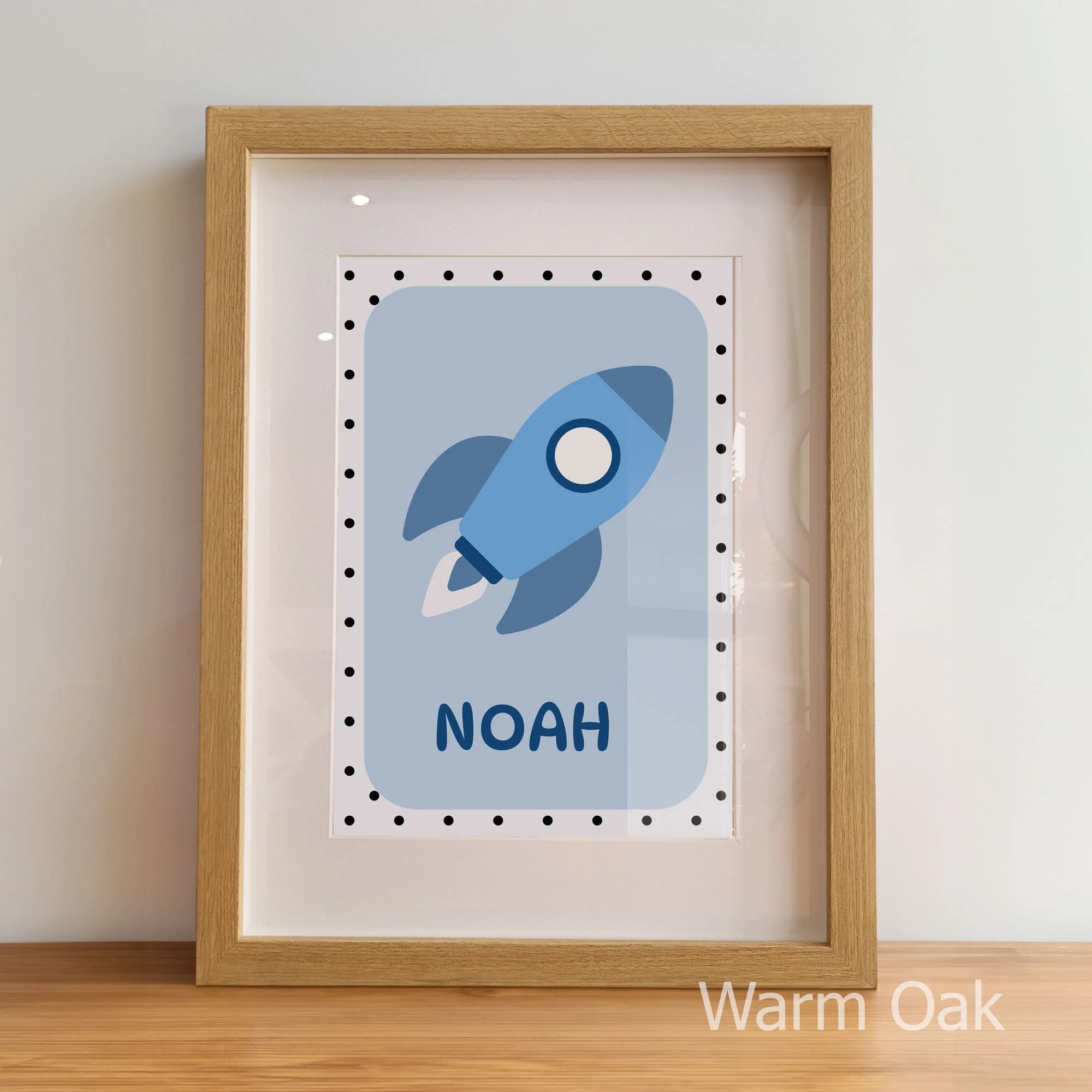 Celestial Blue Dreams Collection | Personalised Nursery Art Set of 3 - Image 6