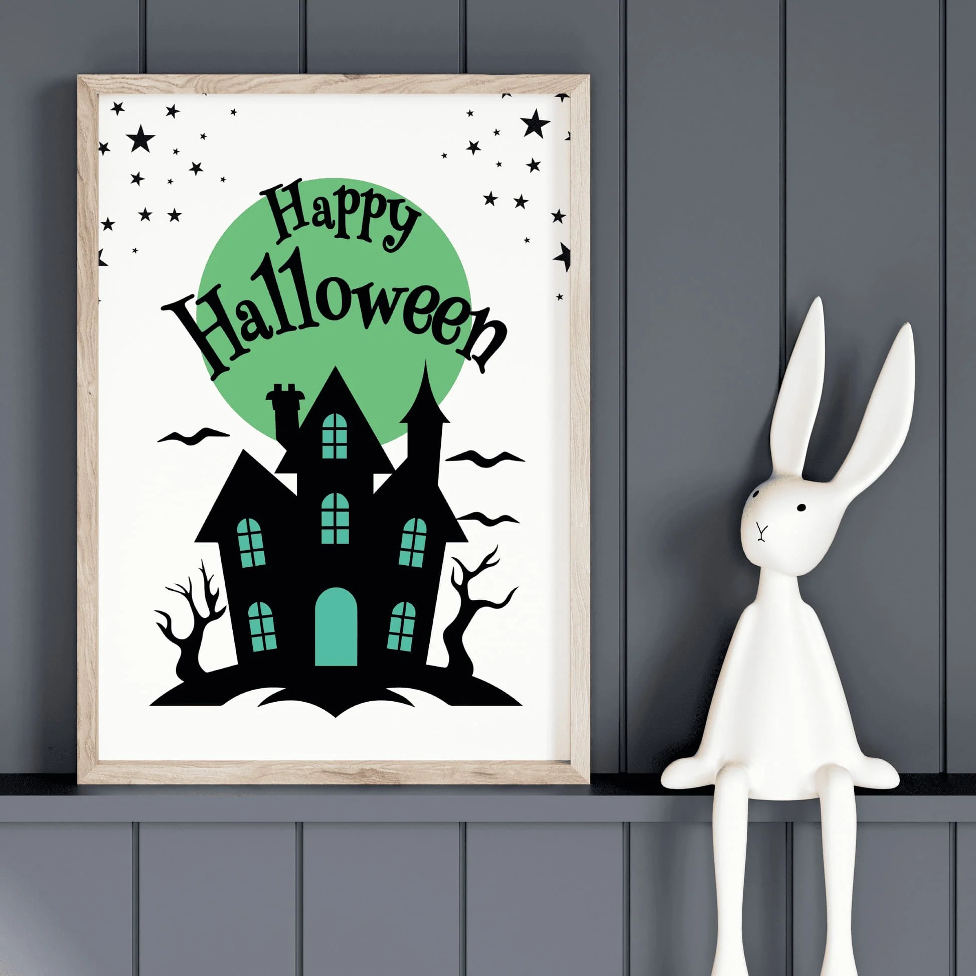 Childrens Halloween Print Set | Set of 8 in Green - Image 3