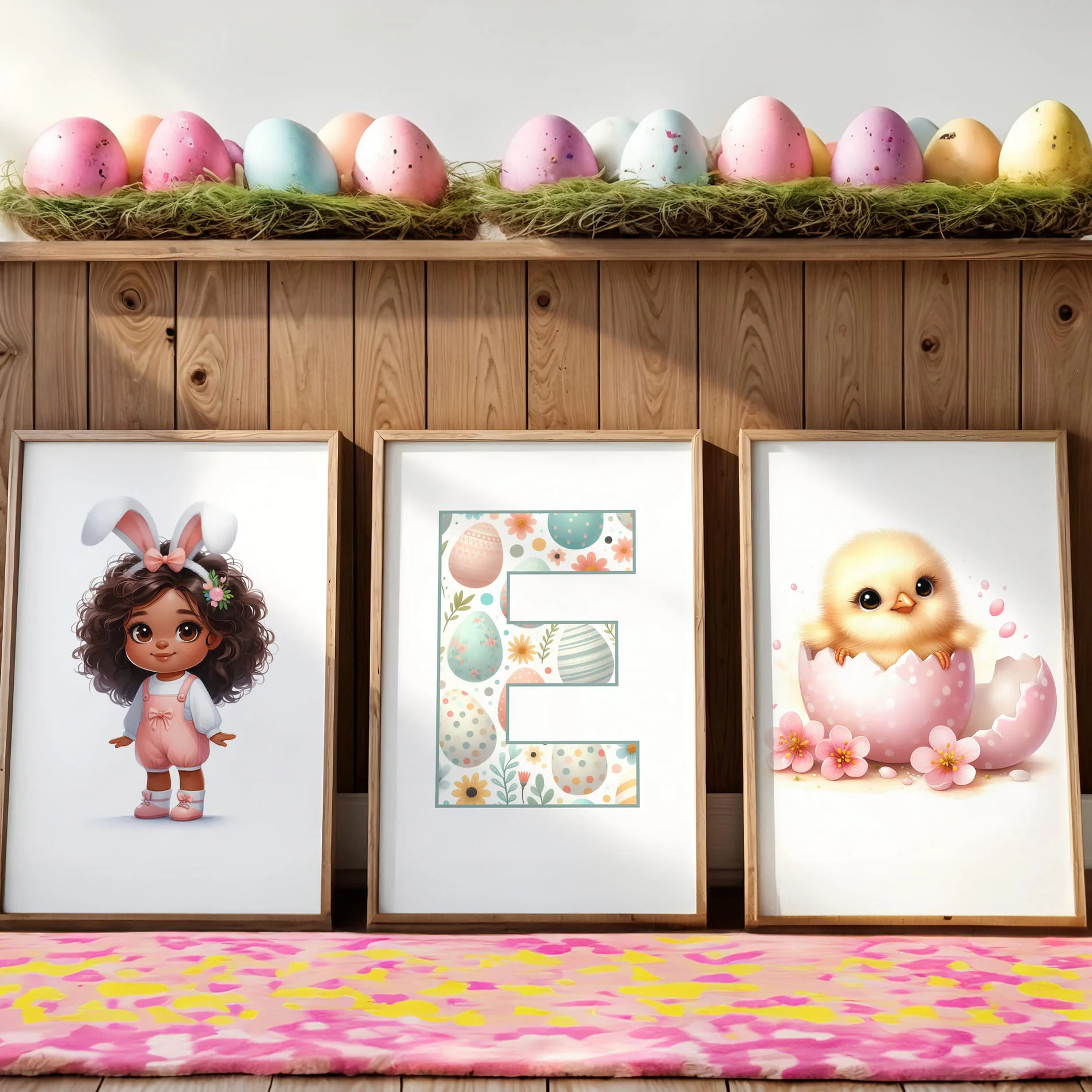 Christmas Nursery Prints Set of 3 | Elf, Reindeer & Christmas Initial | Seasonal Kids Wall Art Prints - Image 6