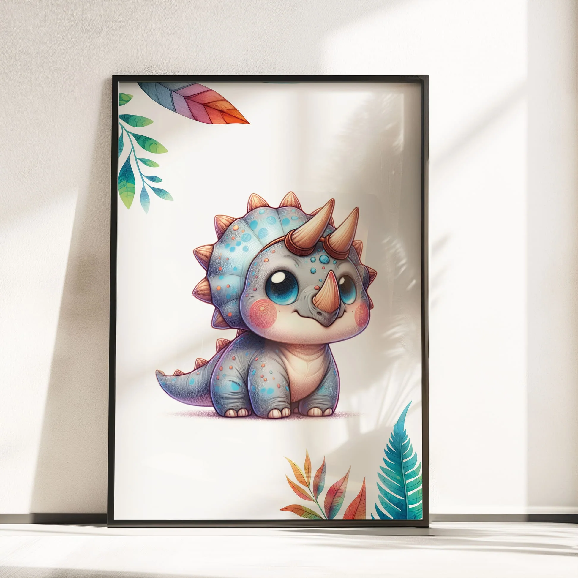 Cute Dinosaur Prints | Personalised Nursery Wall Art Set of 3 - Image 4