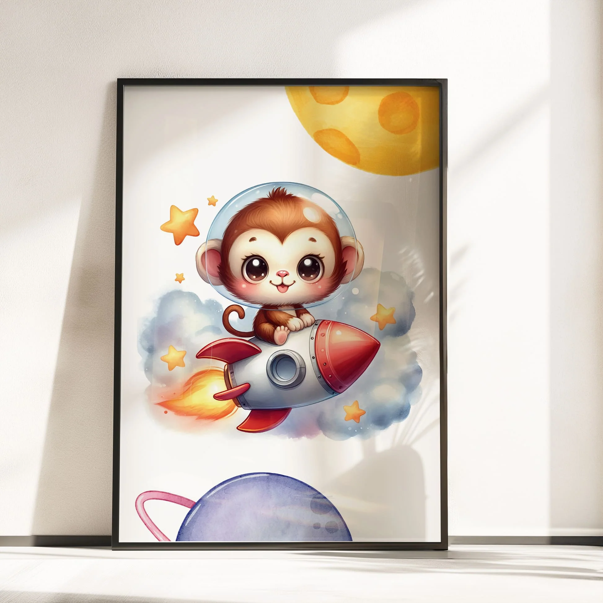 Fun Astronaut Print Set | Personalised Nursery Prints Set of 3 - Image 4