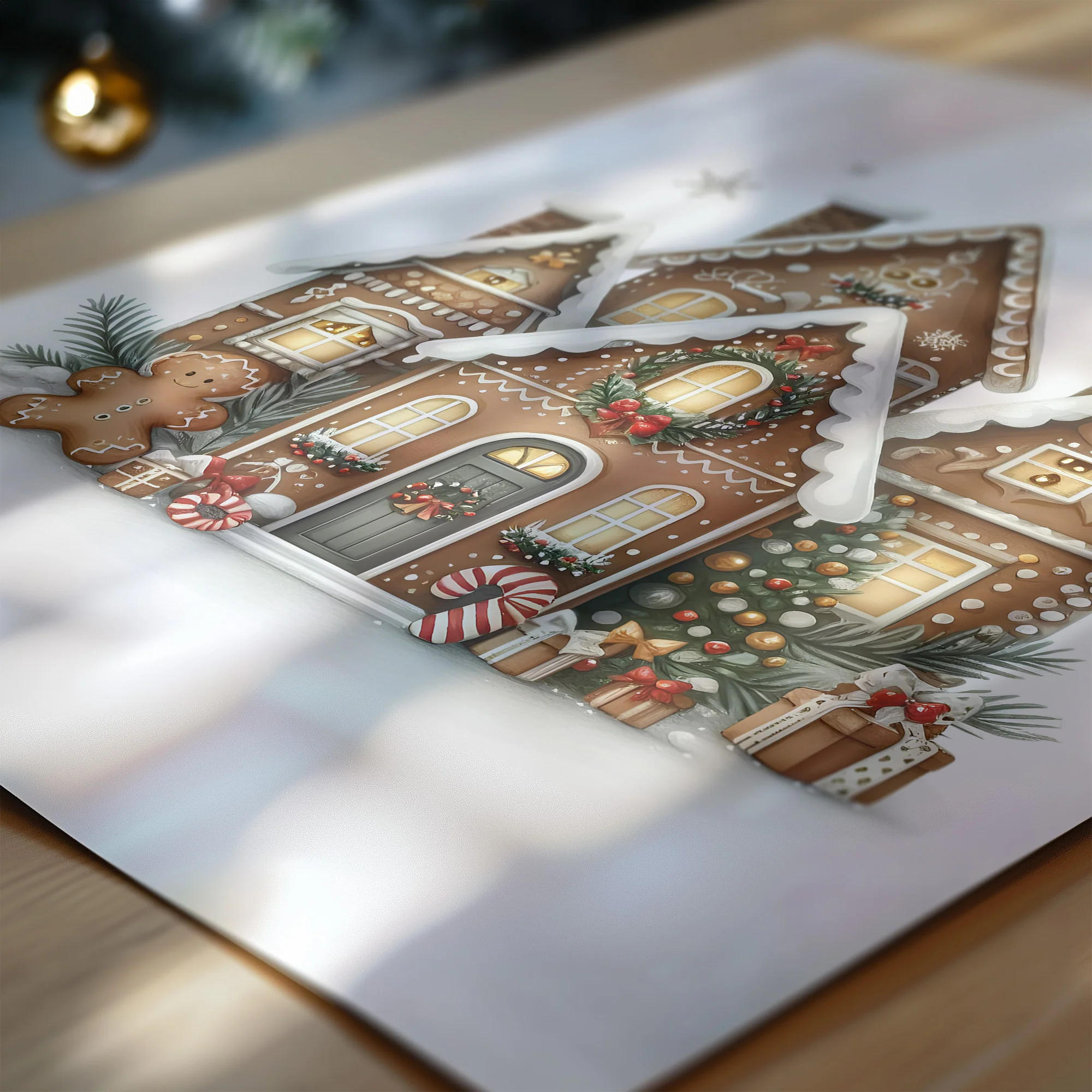 Gingerbread Whimsy Duo | Christmas Wall Art - Image 3