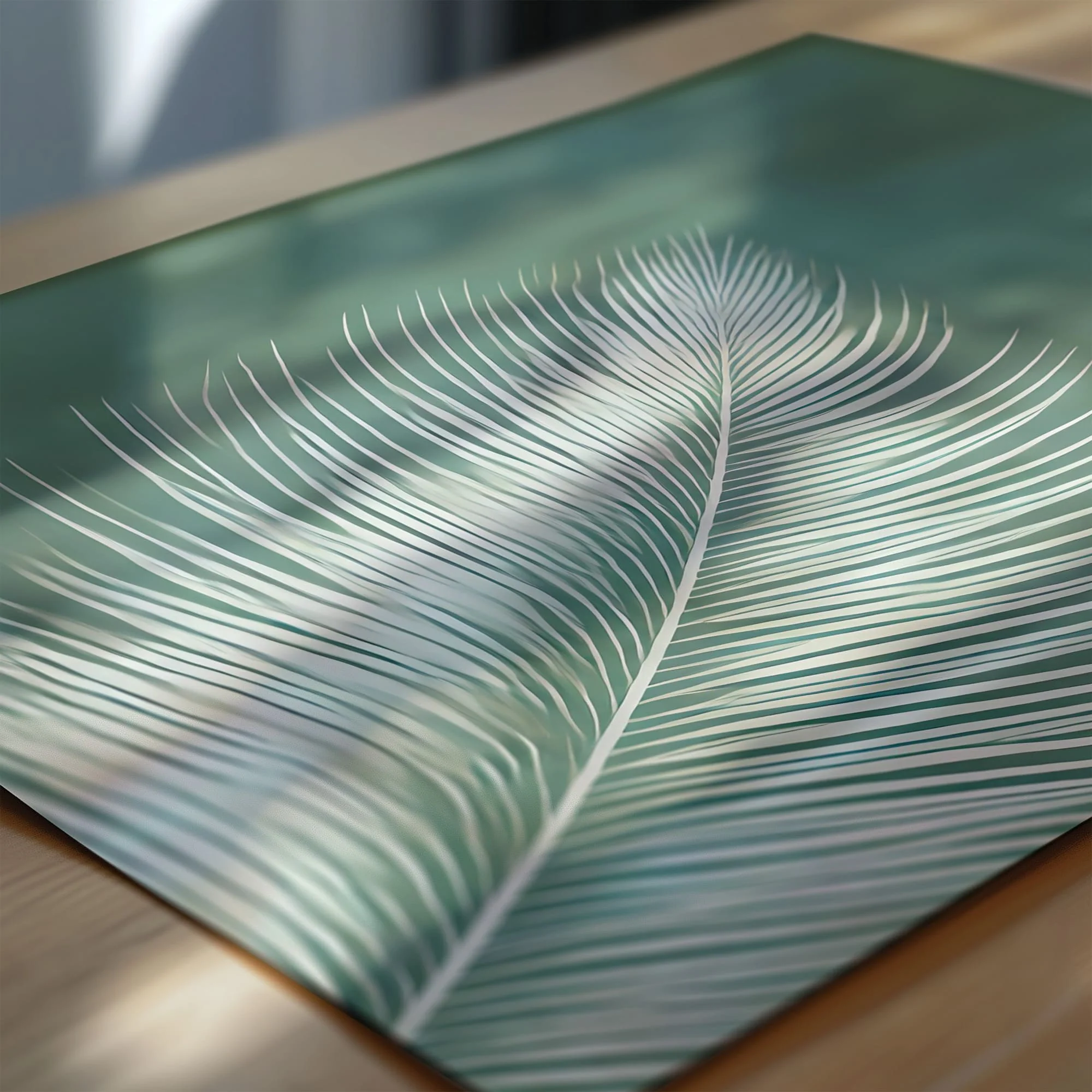 Green Botanical Trio | White Fern & Leaf Art Prints - Image 4