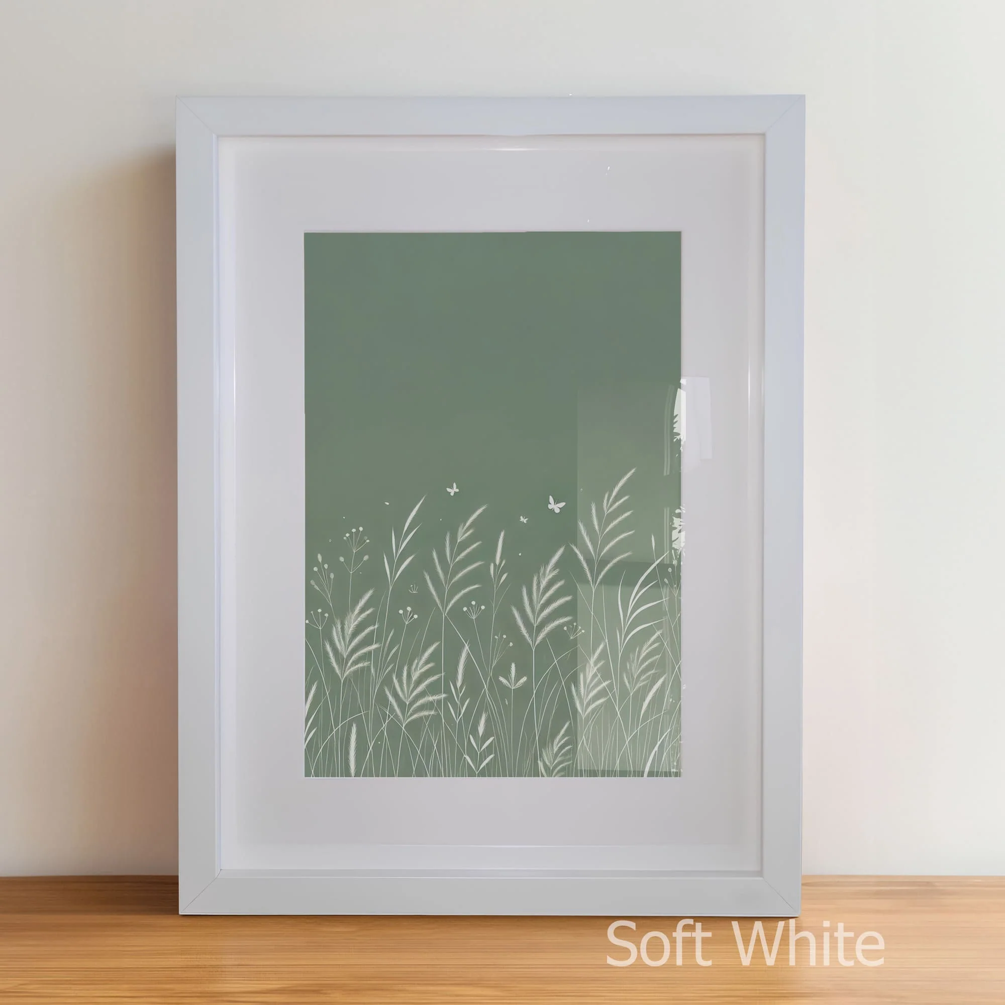 Green Botanical Trio | White Fern & Leaf Art Prints - Image 5