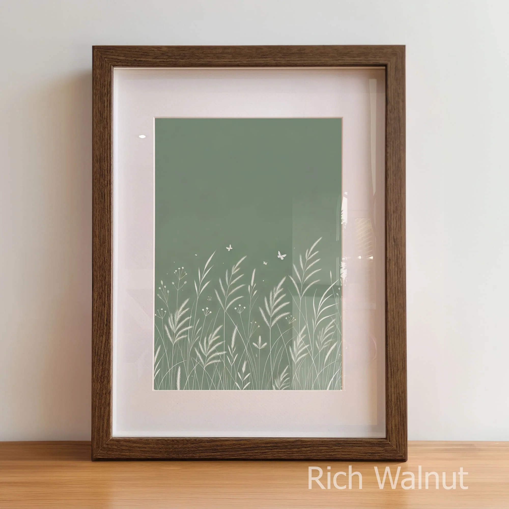 Green Botanical Trio | White Fern & Leaf Art Prints - Image 6