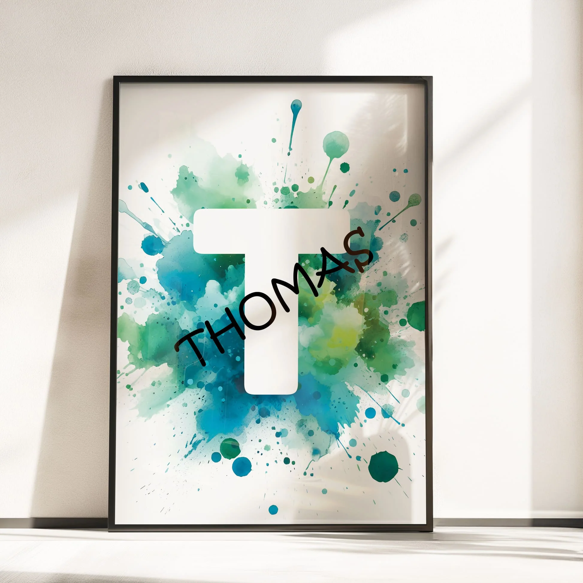 Green Dinosaur Trio | Personalised Nursery Art Set of 3 - Image 4