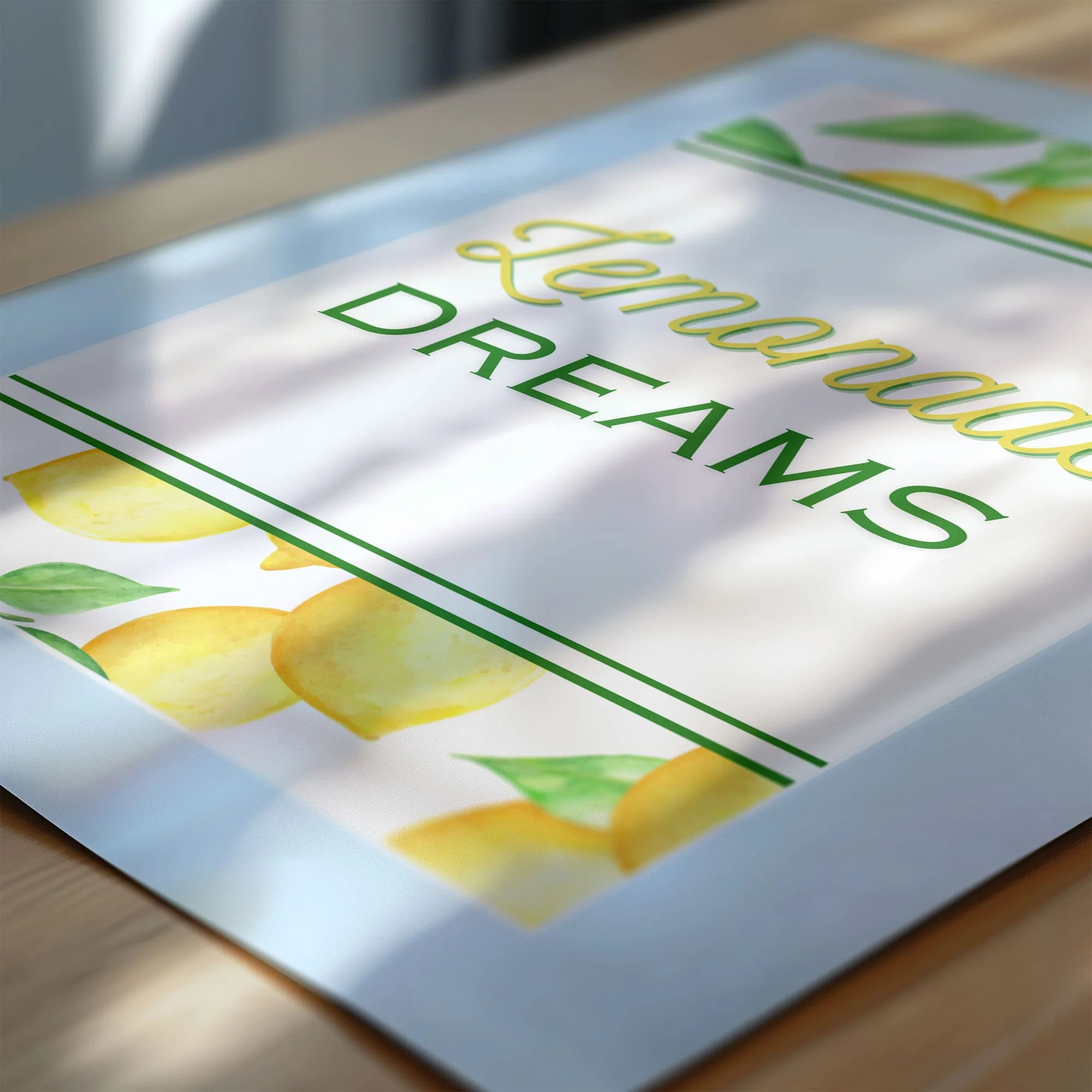 “Lemonade Dreams” Theme | Personalised Nursery Art Set of 3 - Image 7