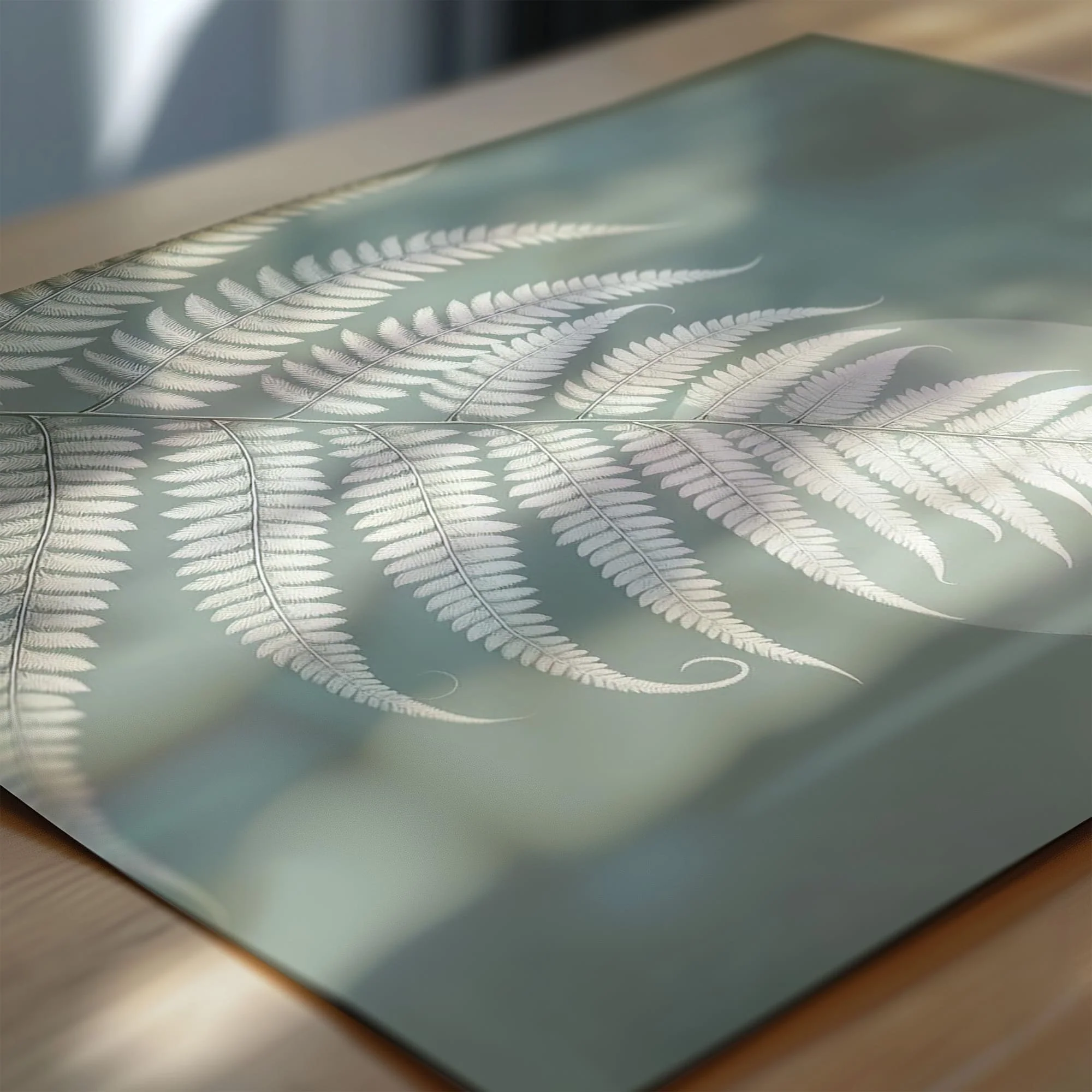 Modern Botanical Trio | Green & White Fern Prints with Abstract Circle - Image 4