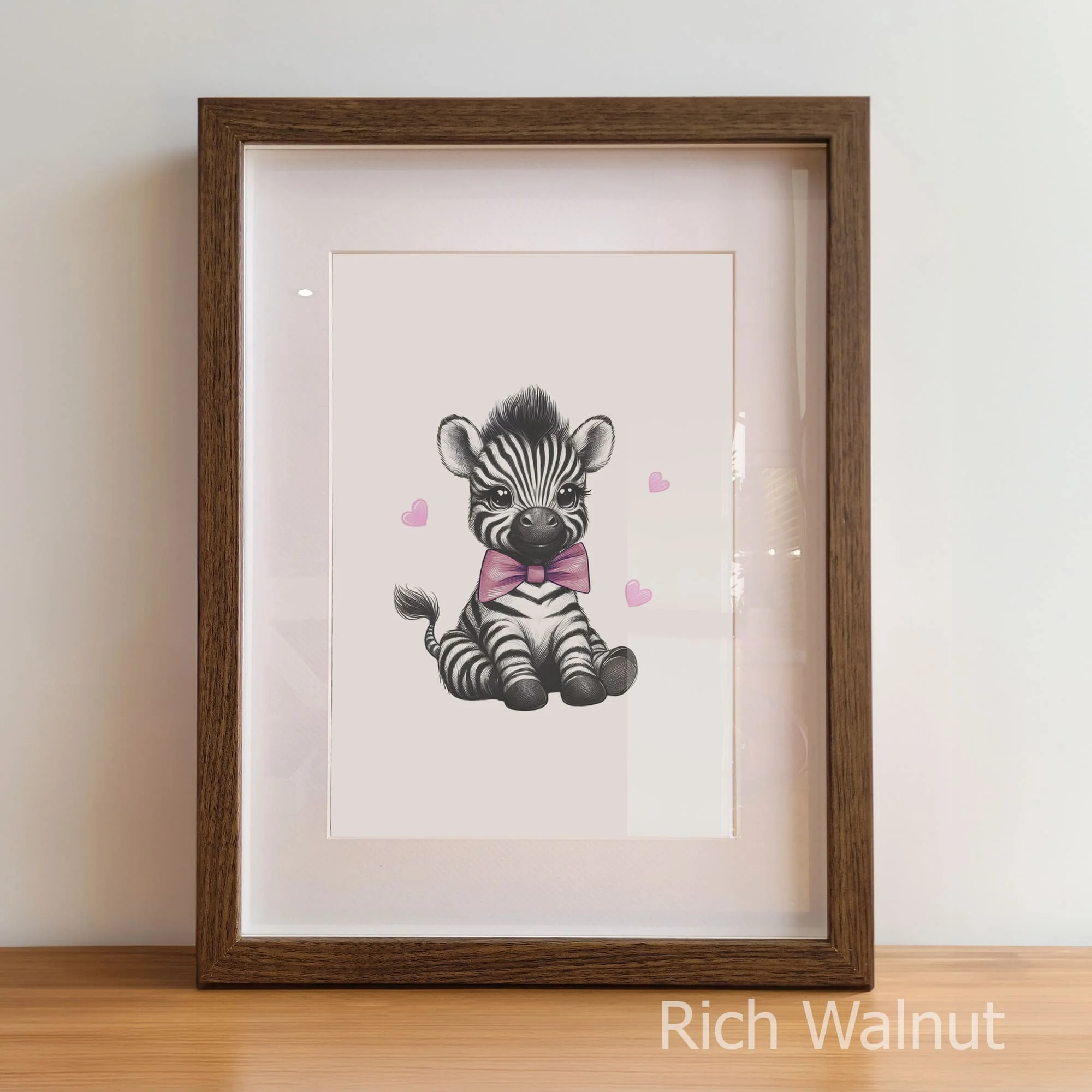Monochrome Prints with Pink | Personalised Nursery Art Set of 3 - Image 5