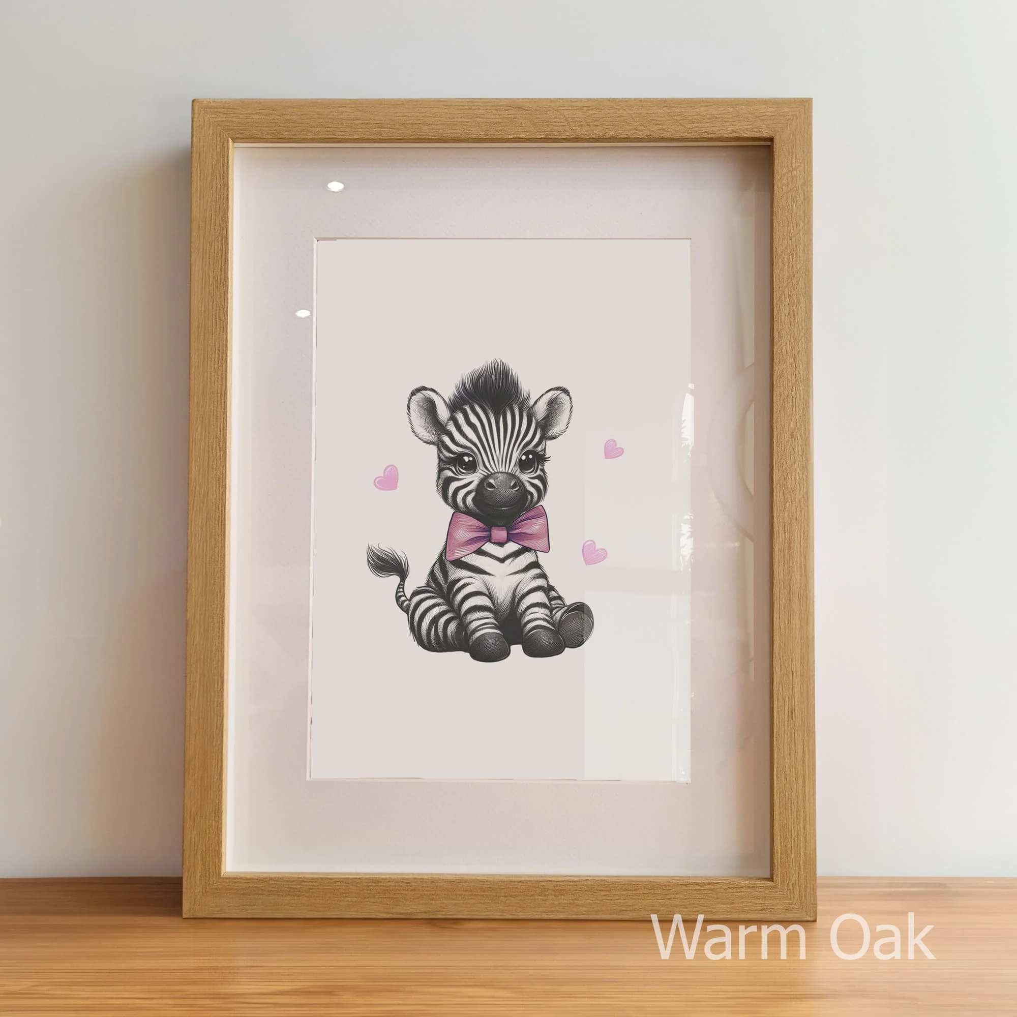 Monochrome Prints with Pink | Personalised Nursery Art Set of 3 - Image 6