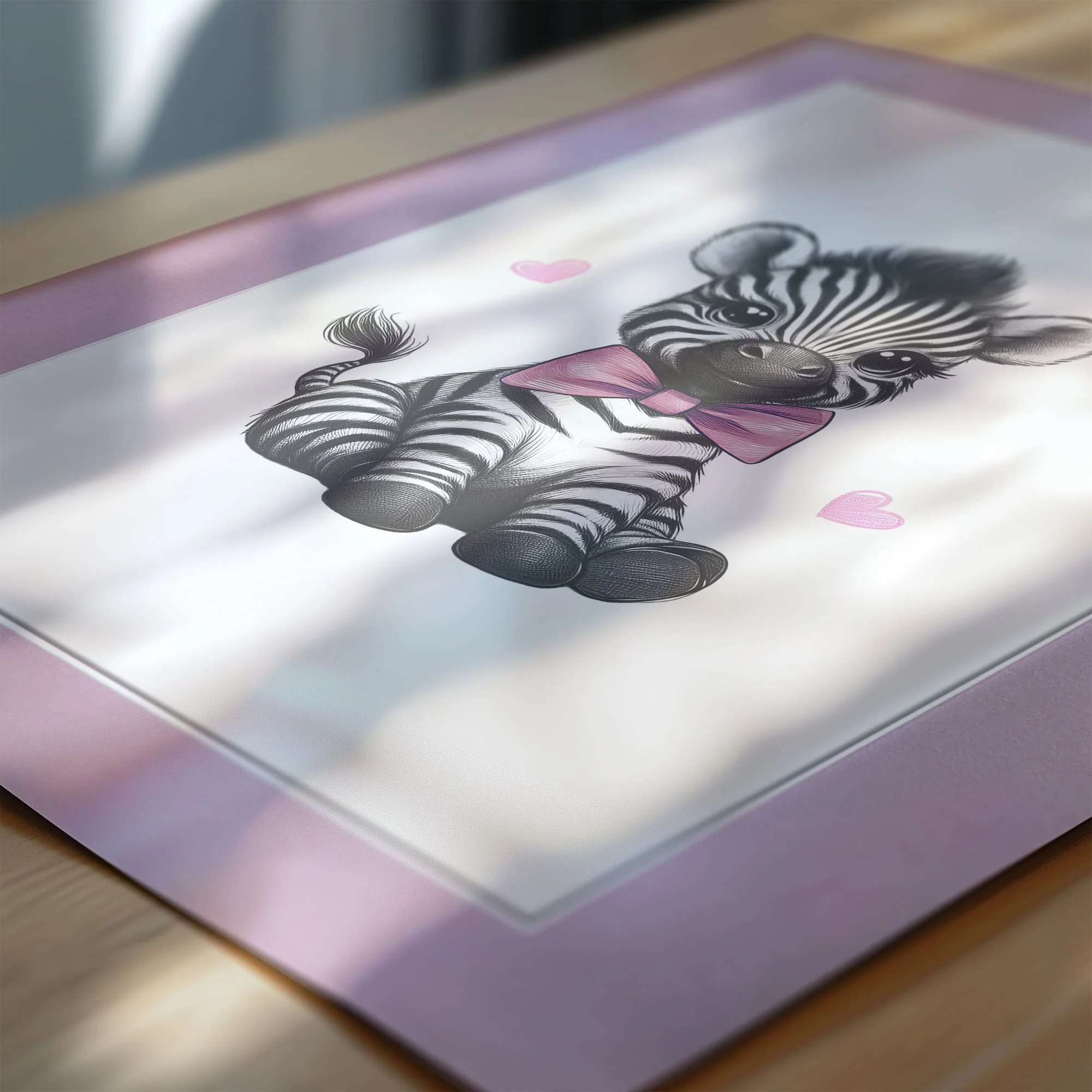 Monochrome Prints with Pink | Personalised Nursery Art Set of 3 - Image 8