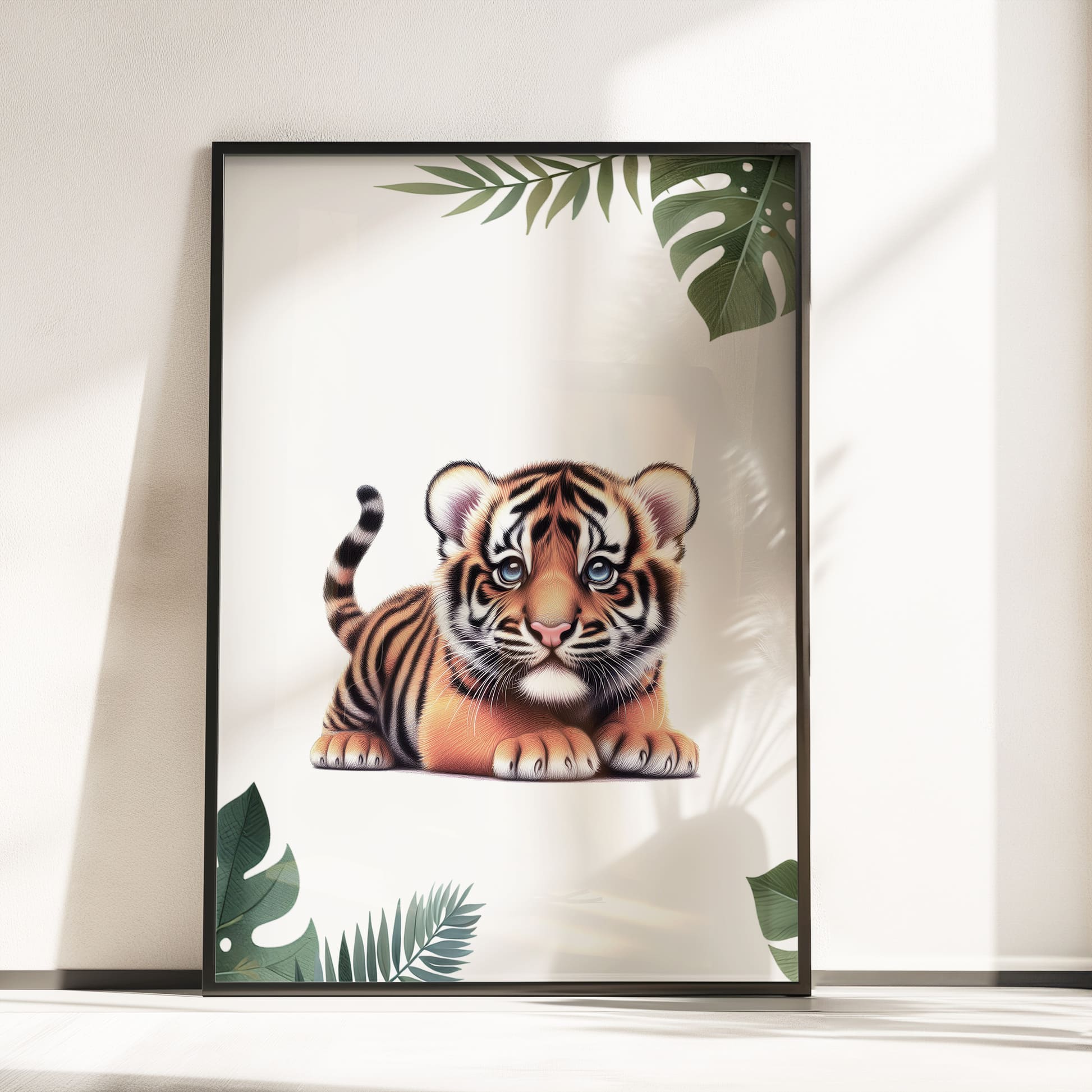 Big Cat Cub Trio | Personalised Nursery Art Set of 3 - Image 4