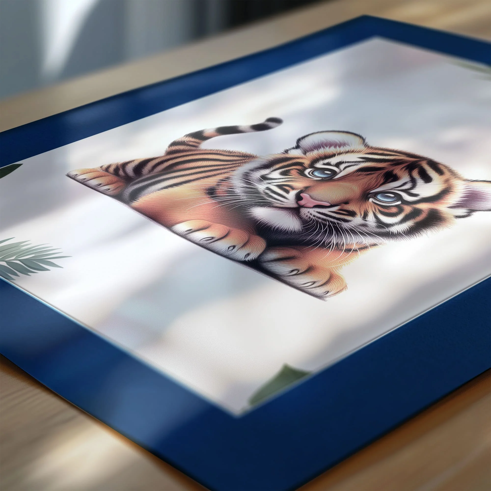 Big Cat Cub Trio | Personalised Nursery Art Set of 3 - Image 8