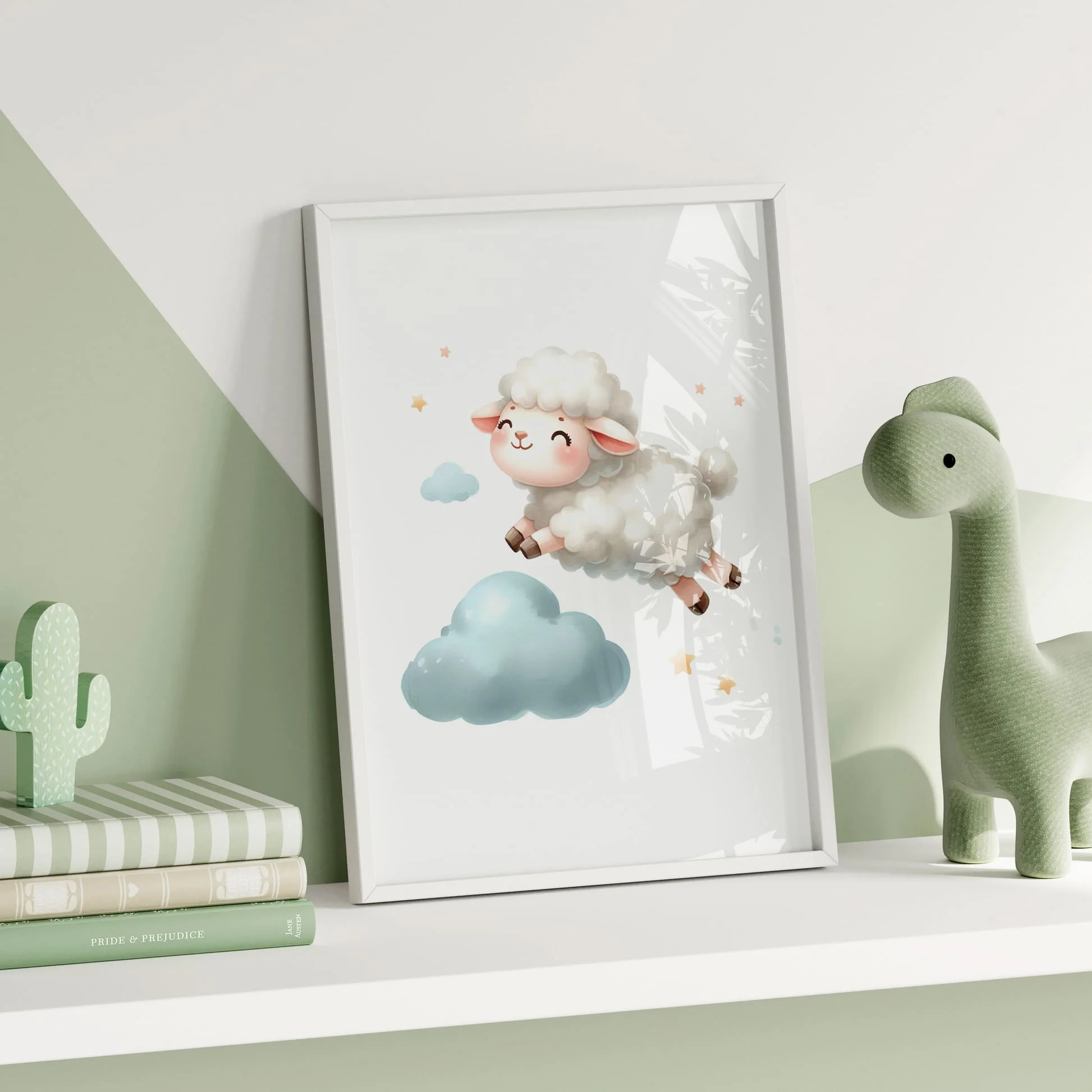 Counting Sheep Watercolour Set | Nursery Wall Art Set of 3 - Image 3