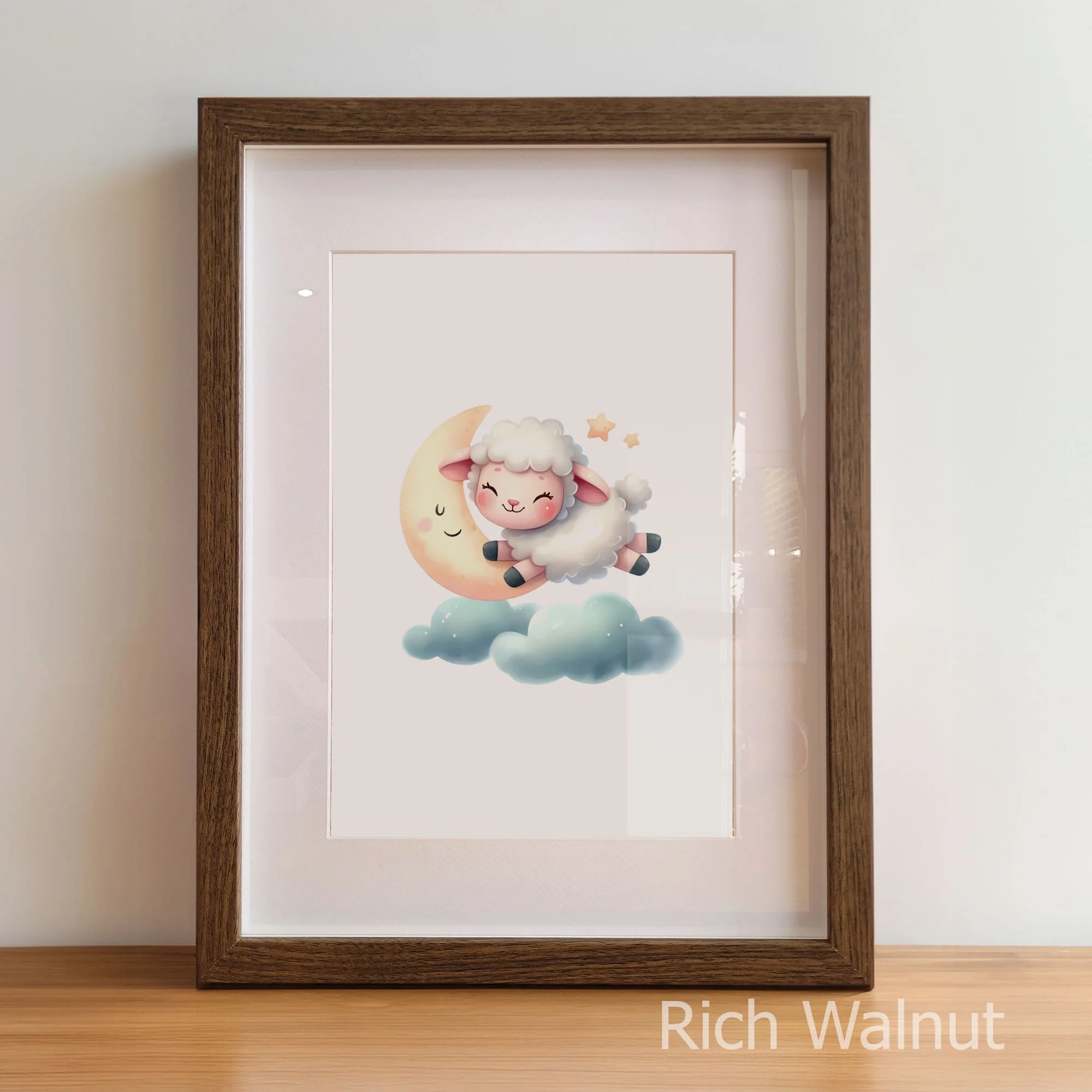 Counting Sheep Watercolour Set | Nursery Wall Art Set of 3 - Image 5
