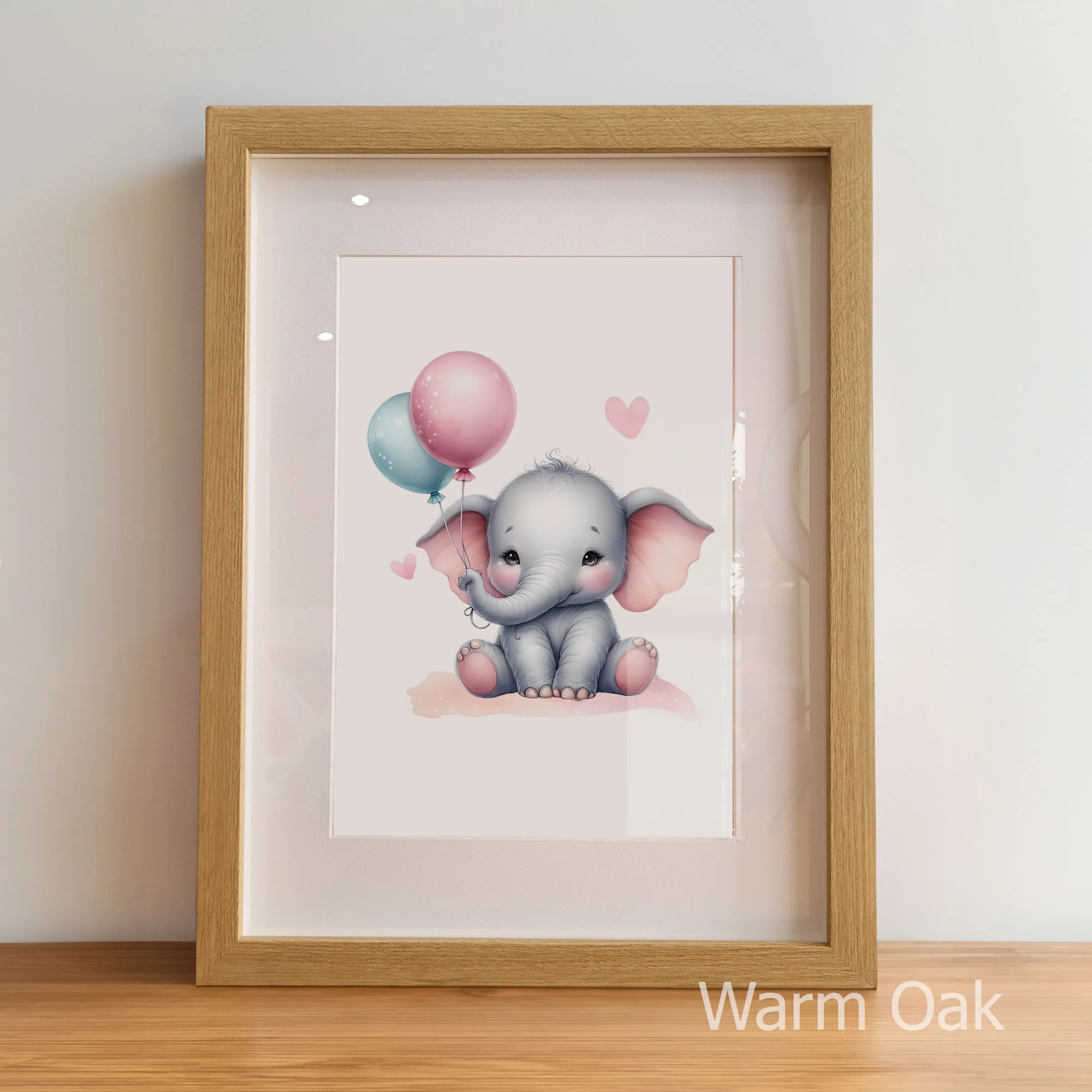 Baby Elephant Prints Set of 3 | Personalised Nursery Prints - Image 5