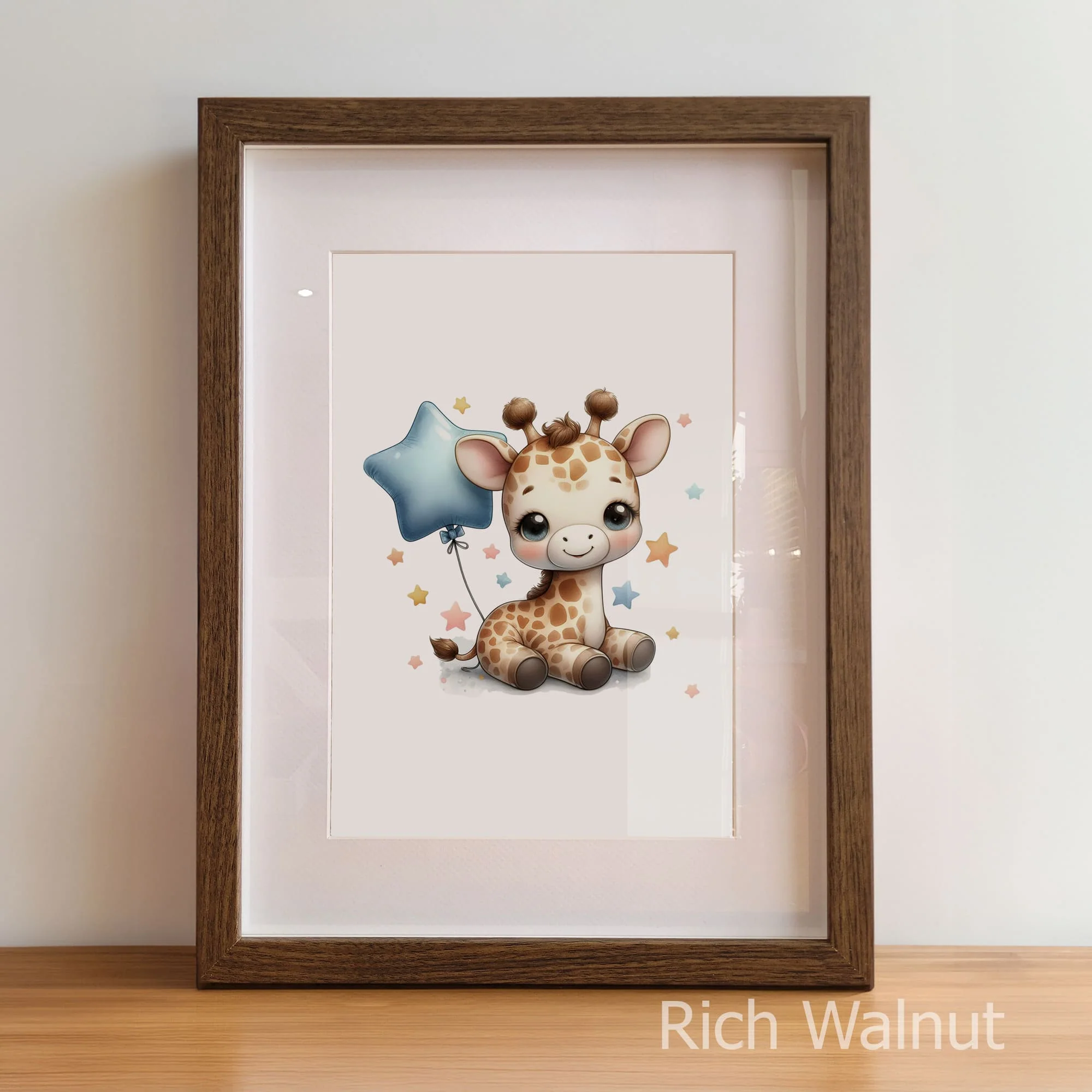 Baby Giraffe Prints Set of 3 | Personalised Children's Wall Art - Image 3