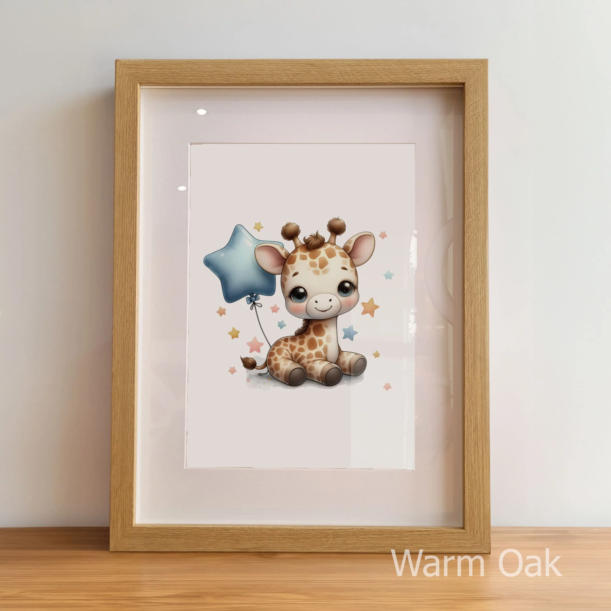 Baby Giraffe Prints Set of 3 | Personalised Children's Wall Art - Image 4