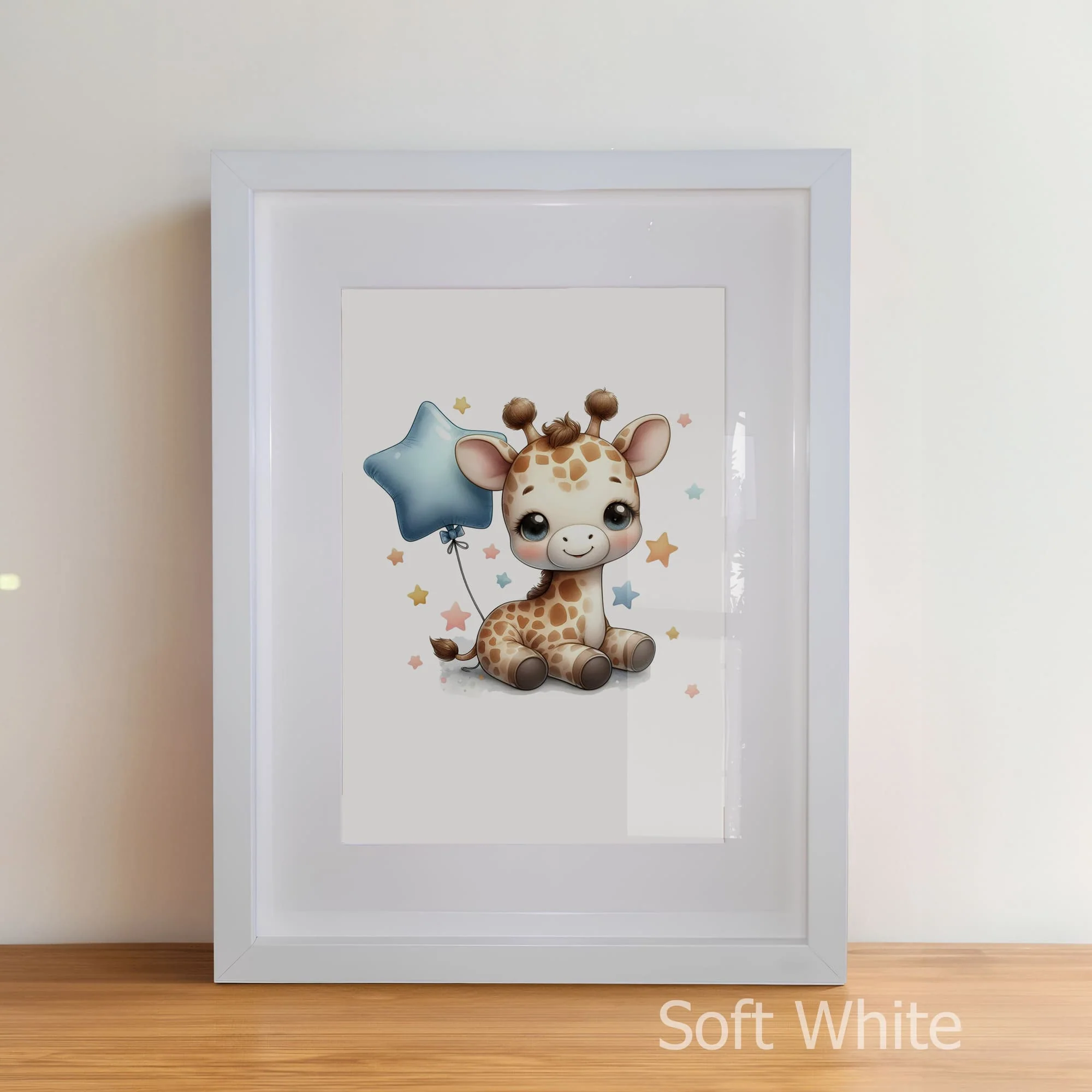 Baby Giraffe Prints Set of 3 | Personalised Children's Wall Art - Image 5