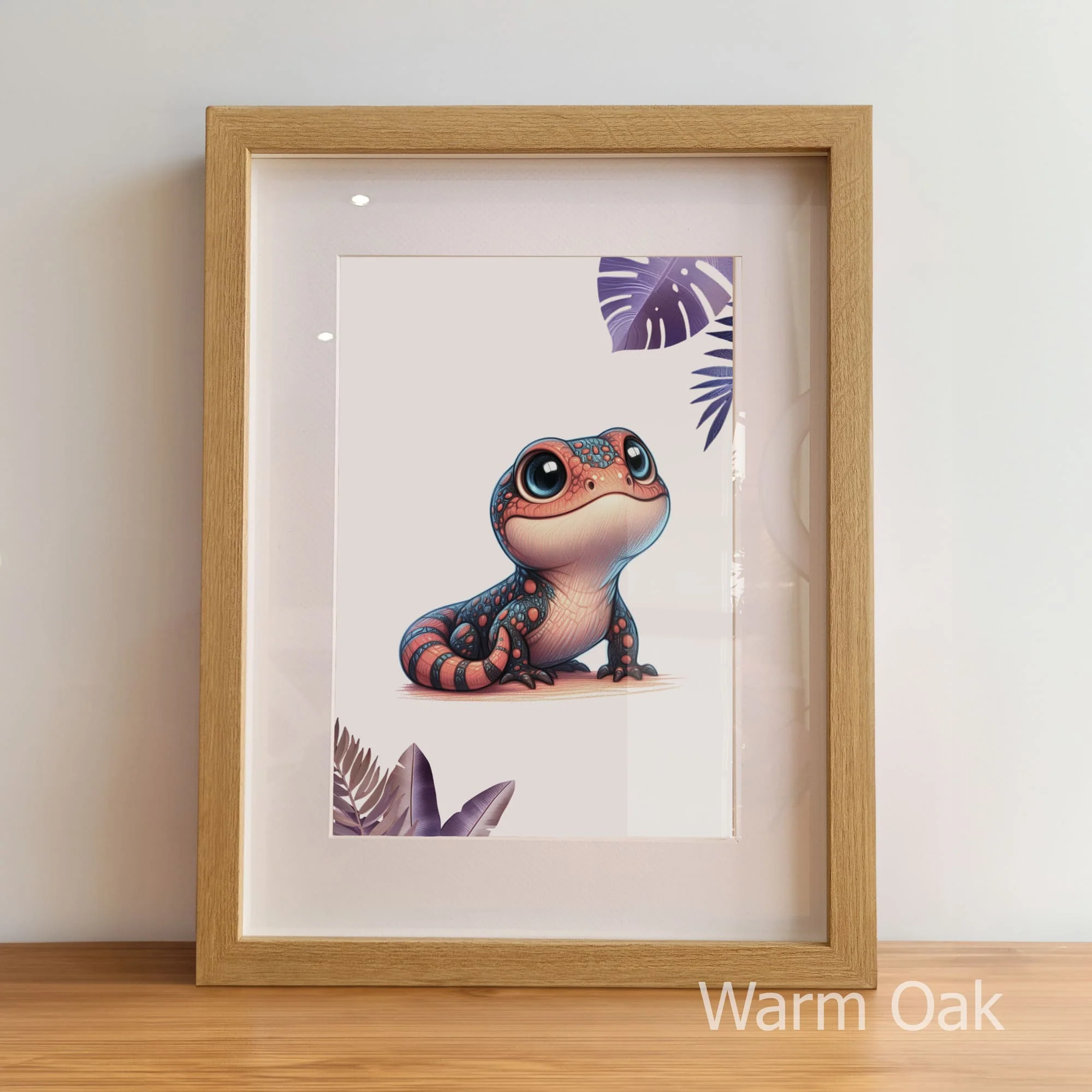 Pink Reptile Print Set of 3 | Personalised Nursery Wall Art - Image 6