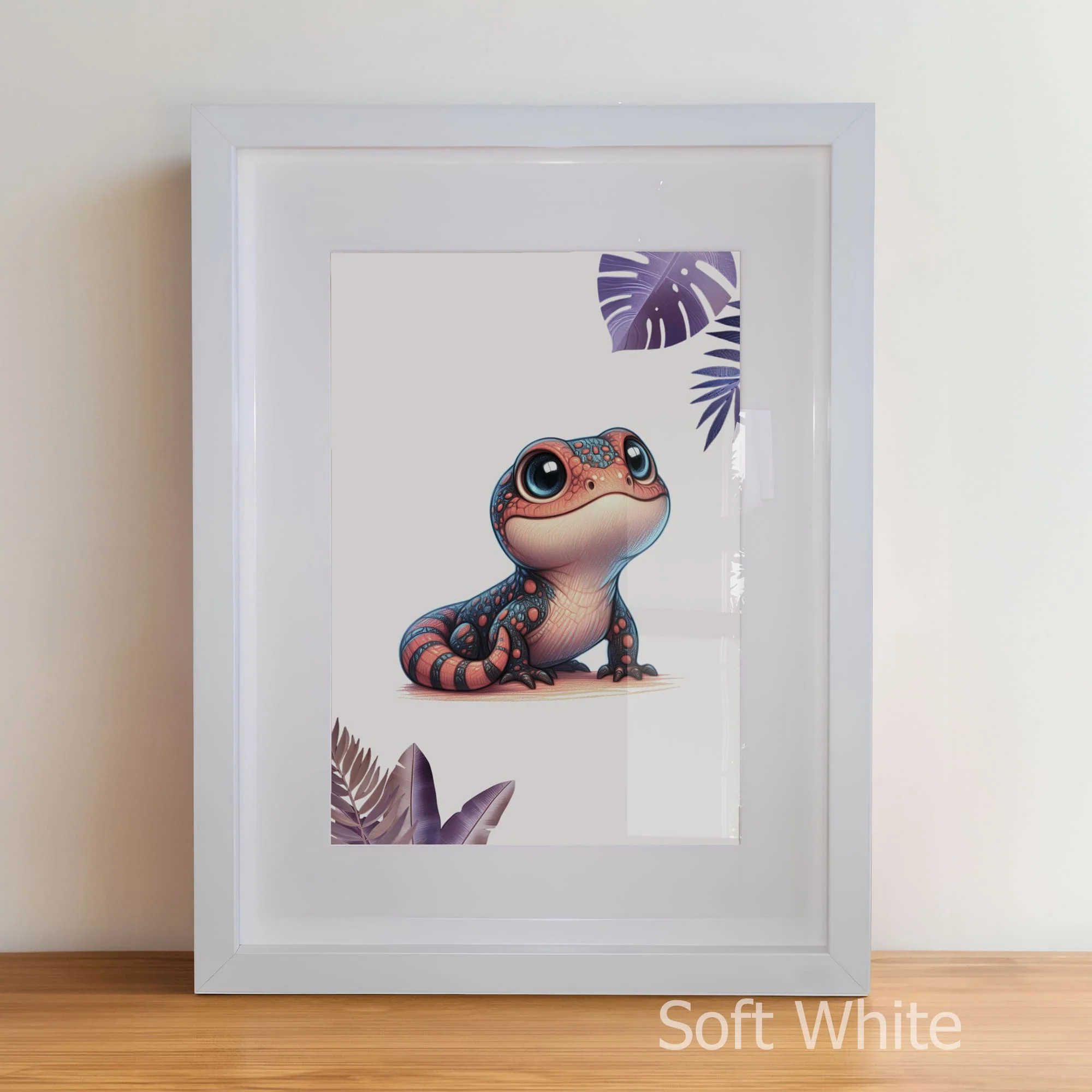 Pink Reptile Print Set of 3 | Personalised Nursery Wall Art - Image 7