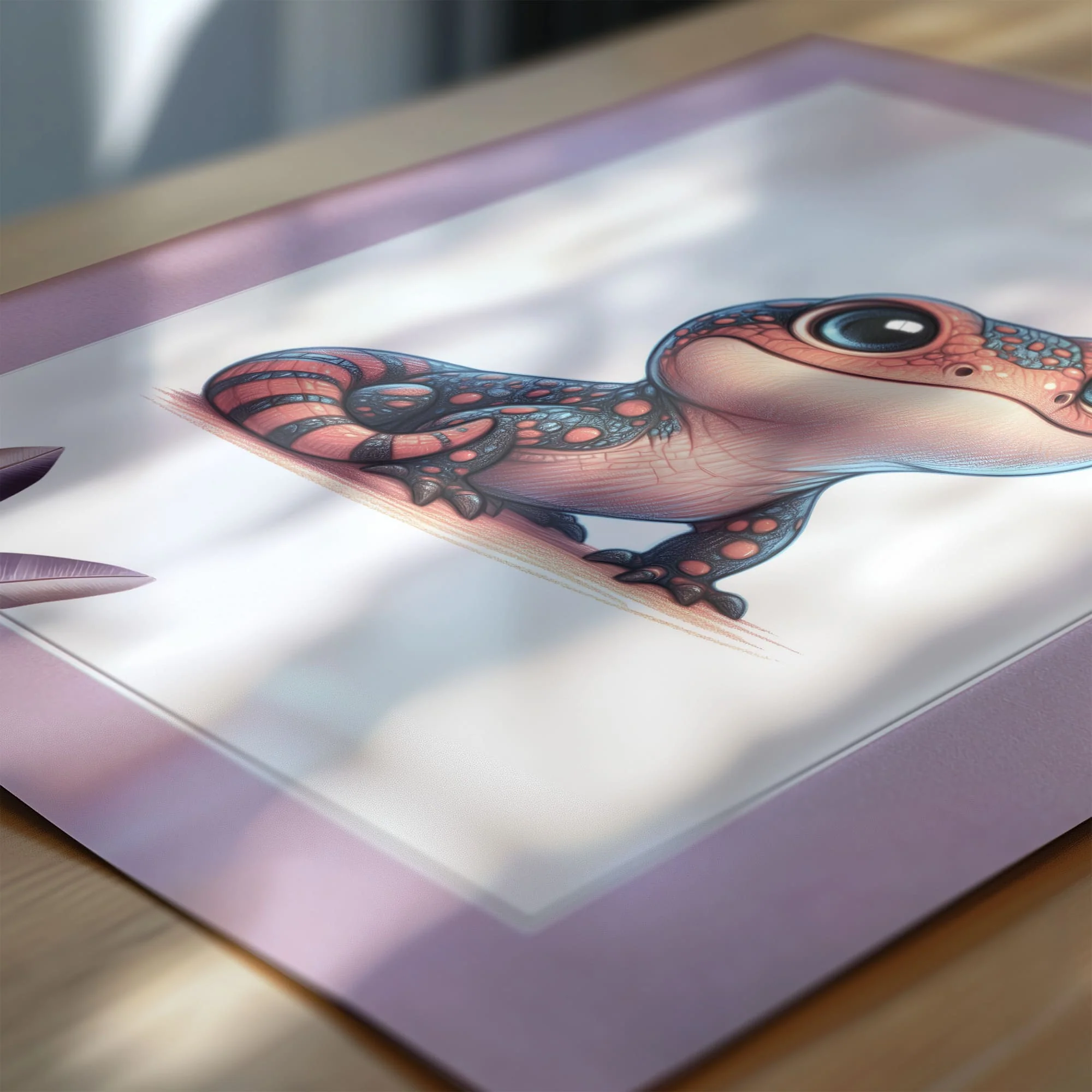 Pink Reptile Print Set of 3 | Personalised Nursery Wall Art - Image 8