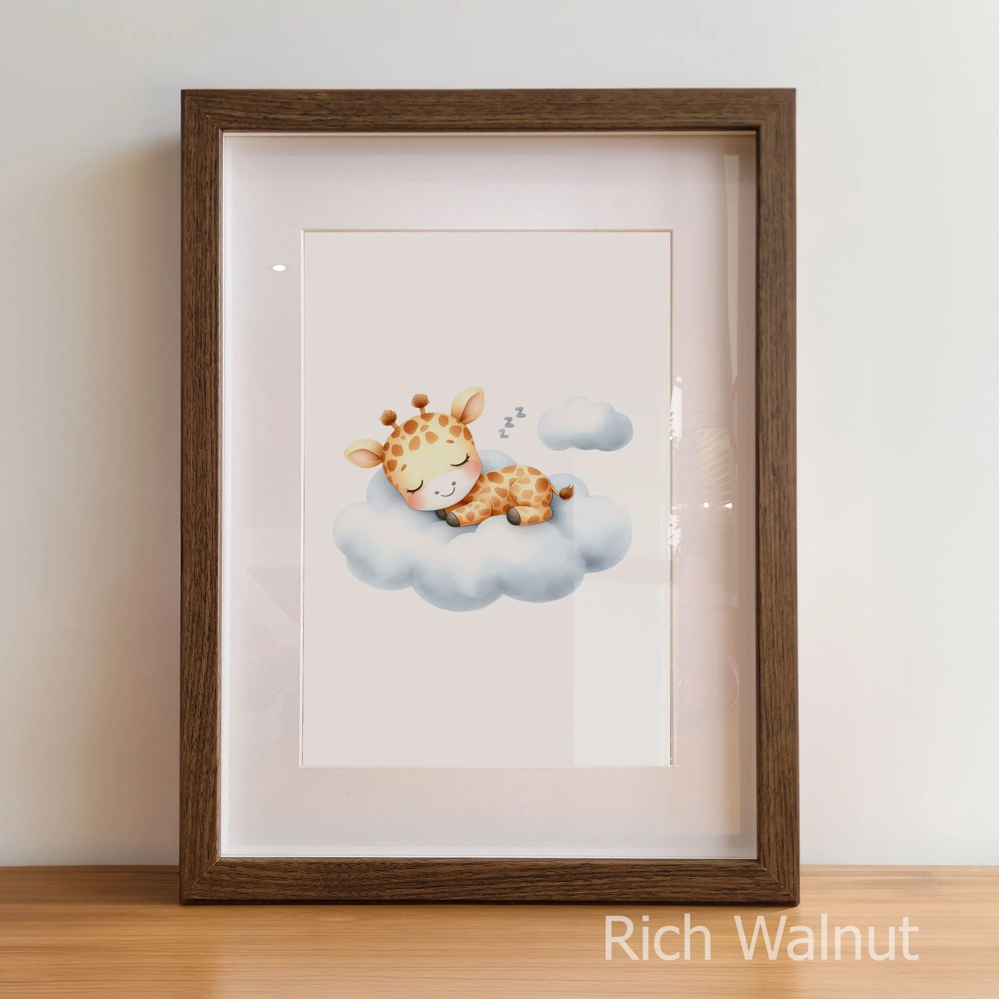 Sleepy Animal Watercolour Art Set | Nursery Wall Art Set of 3 - Image 4