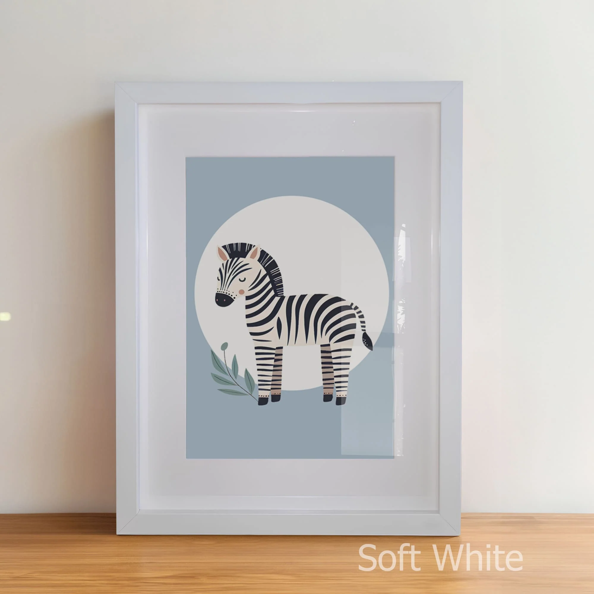 Minimalist Blue Safari Set of 3 | Children's Wall Art - Image 6