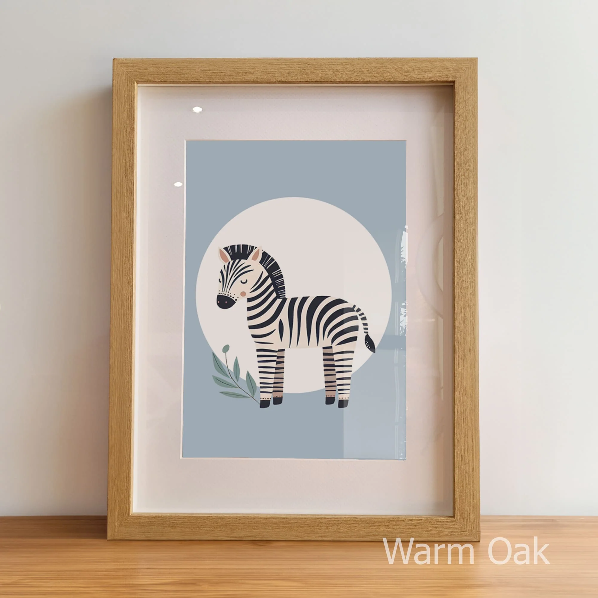 Minimalist Blue Safari Set of 3 | Children's Wall Art - Image 8