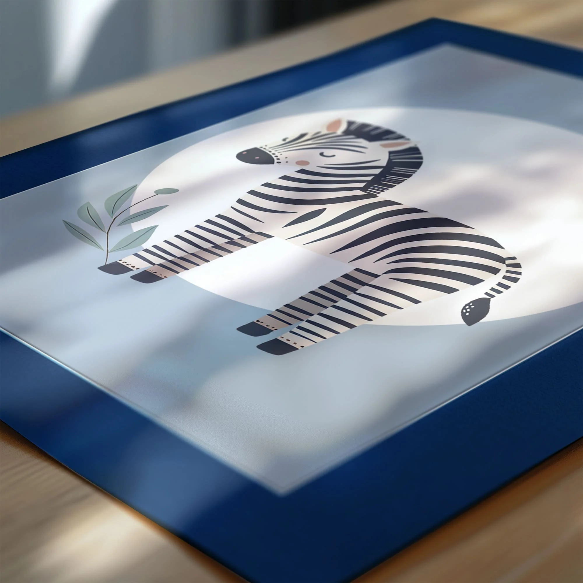 Minimalist Blue Safari Set of 3 | Children's Wall Art - Image 9