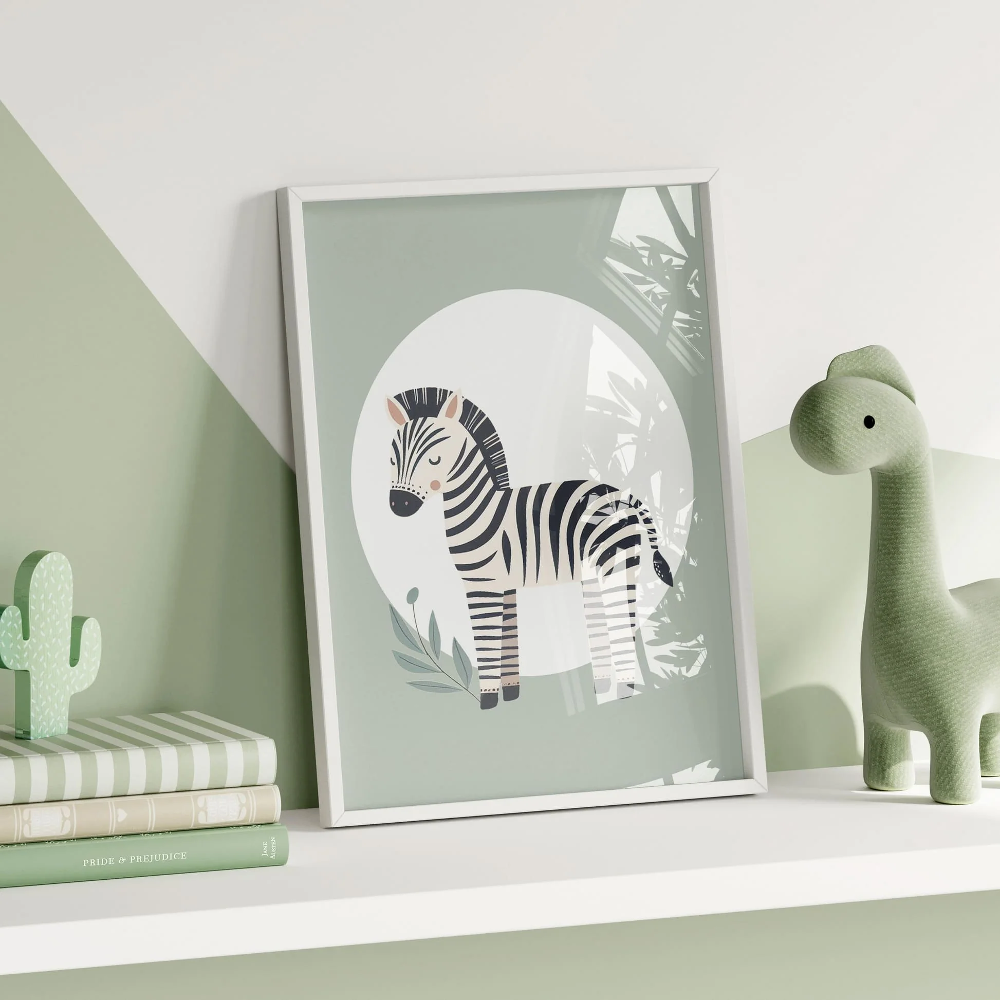 Minimalist Green Safari Set of 3 | Children's Wall Art - Image 4