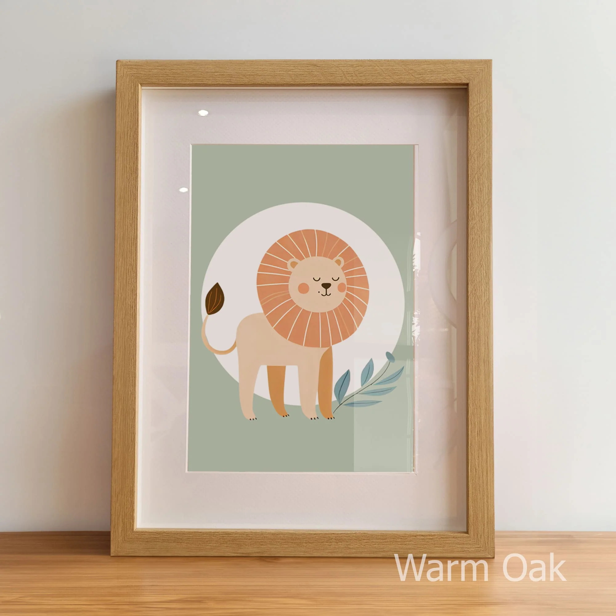 Minimalist Green Safari Set of 3 | Children's Wall Art - Image 7