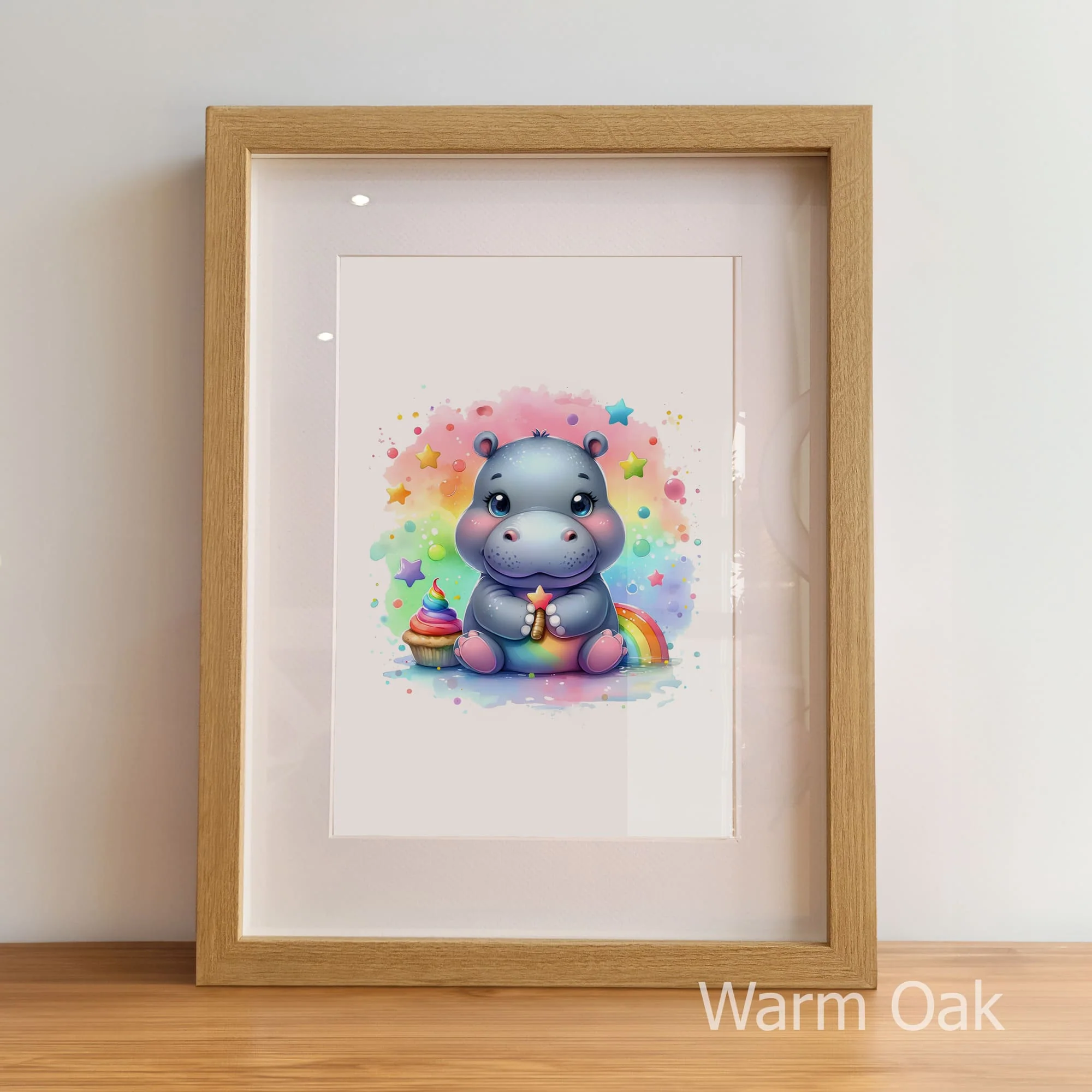Whimsical Hippo & Elephant Duo | Nursery Wall Art - Image 3