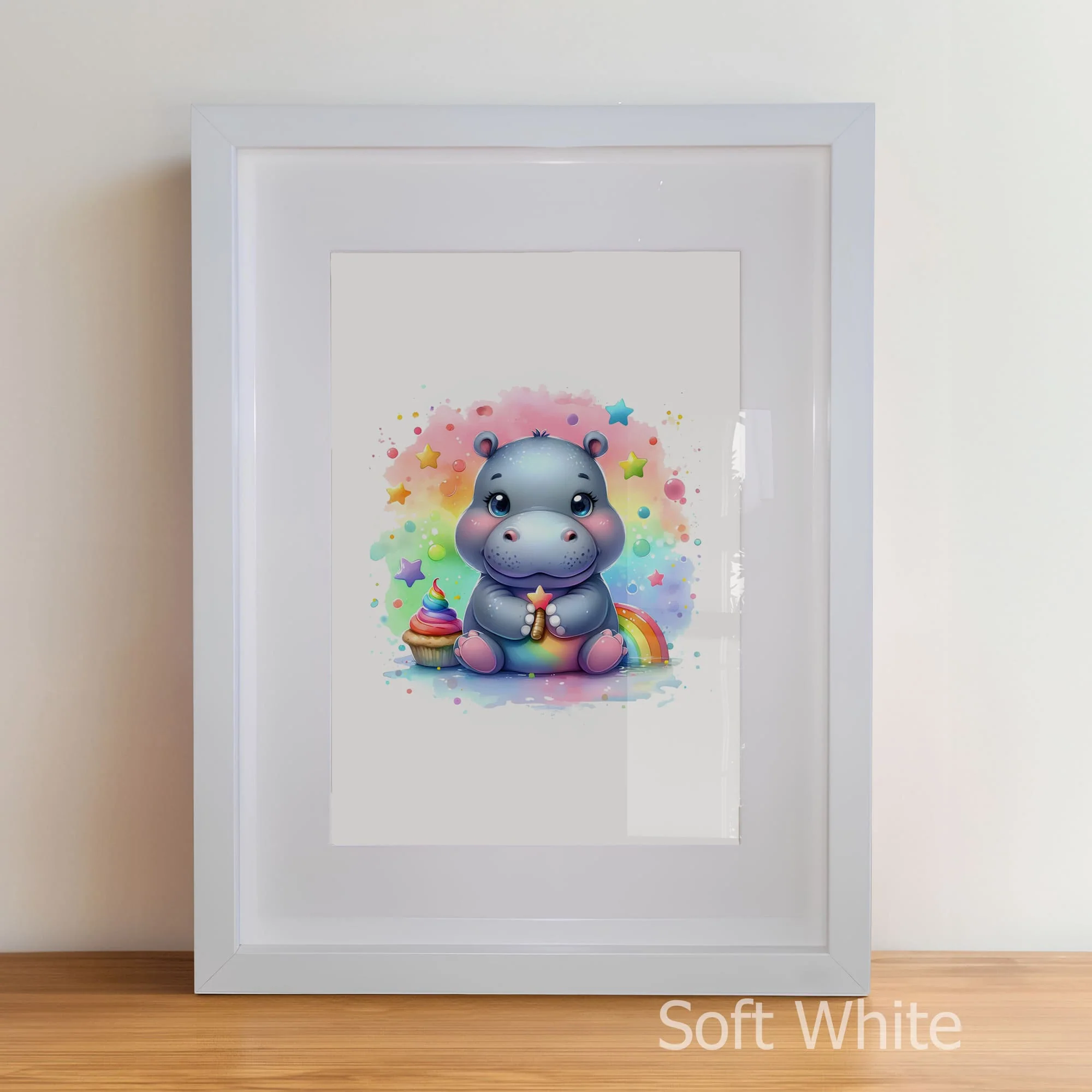 Whimsical Hippo & Elephant Duo | Nursery Wall Art - Image 4