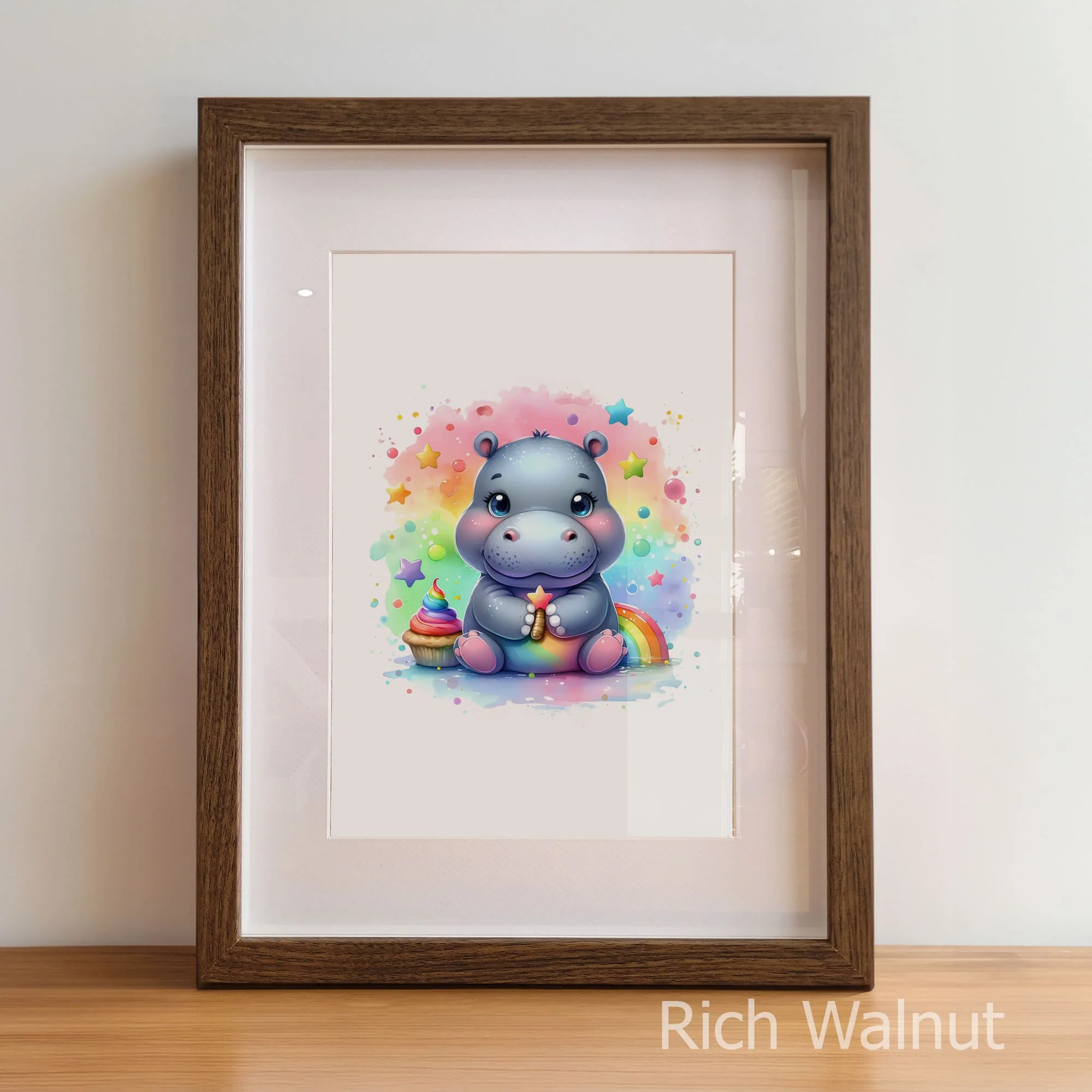 Whimsical Hippo & Elephant Duo | Nursery Wall Art - Image 5
