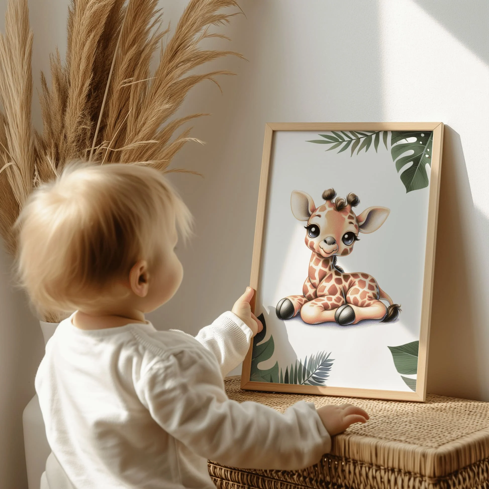Safari Animals Art Set | Set of 3 Personalised Nursery Prints - Image 3
