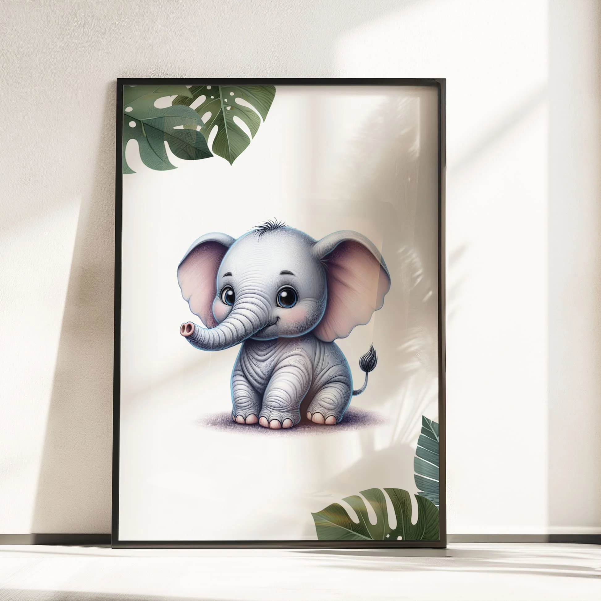 Safari Animals Art Set | Set of 3 Personalised Nursery Prints - Image 4
