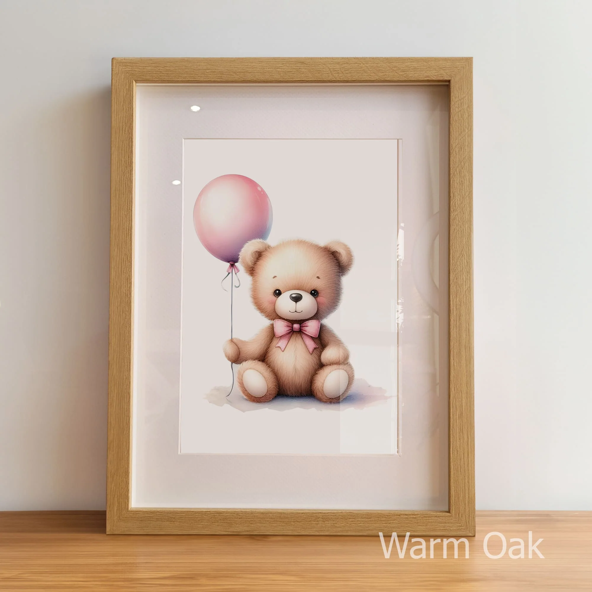 Teddy Bear Watercolour Art Set | Children's Wall Art Set of 3 - Image 6
