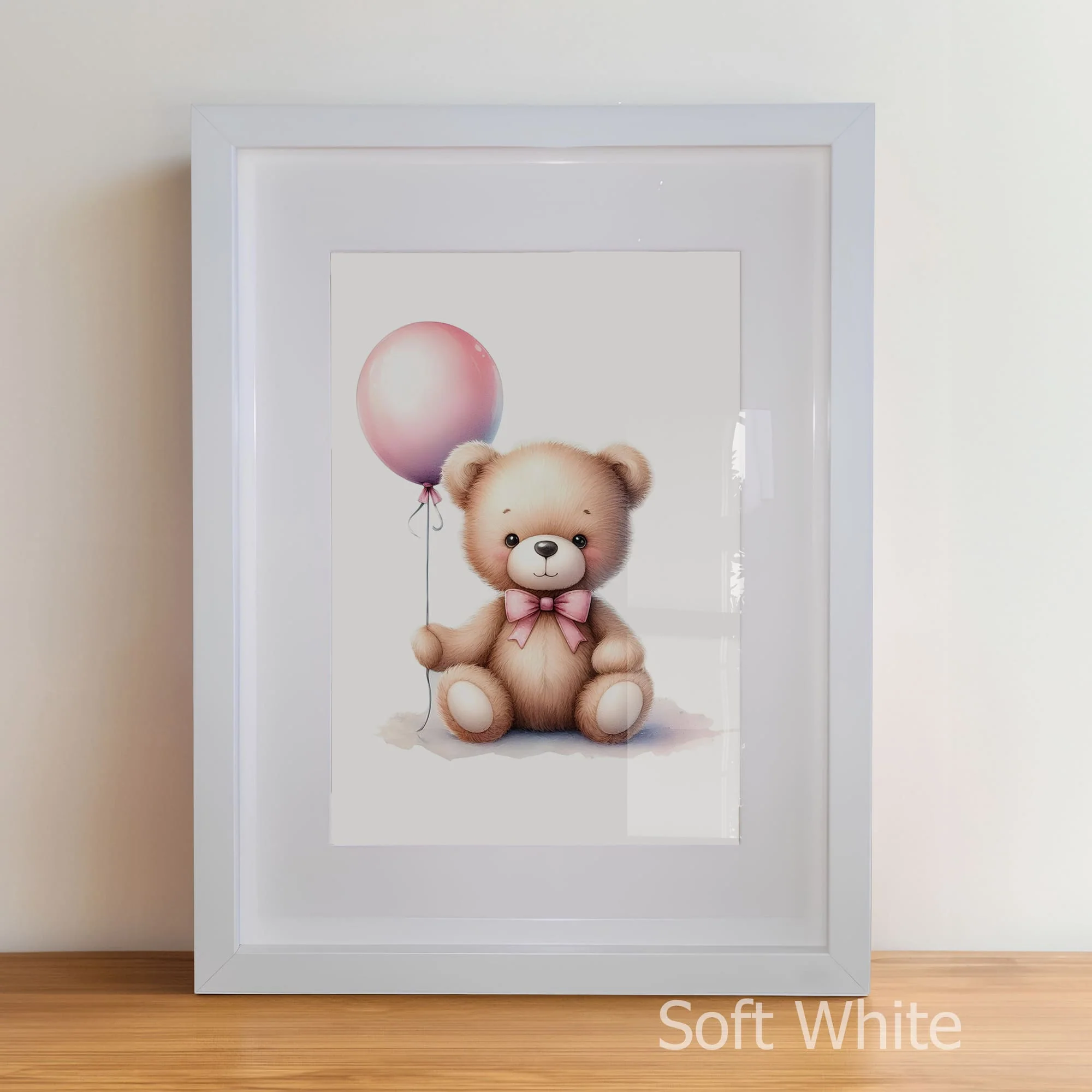 Teddy Bear Watercolour Art Set | Children's Wall Art Set of 3 - Image 7