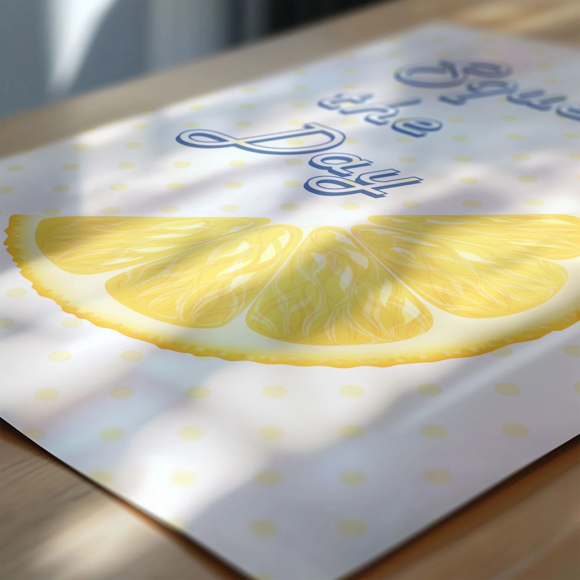 Personalised Lemon & Blue Nursery Print Set | Nursery Wall Art Set of 3 - Image 3