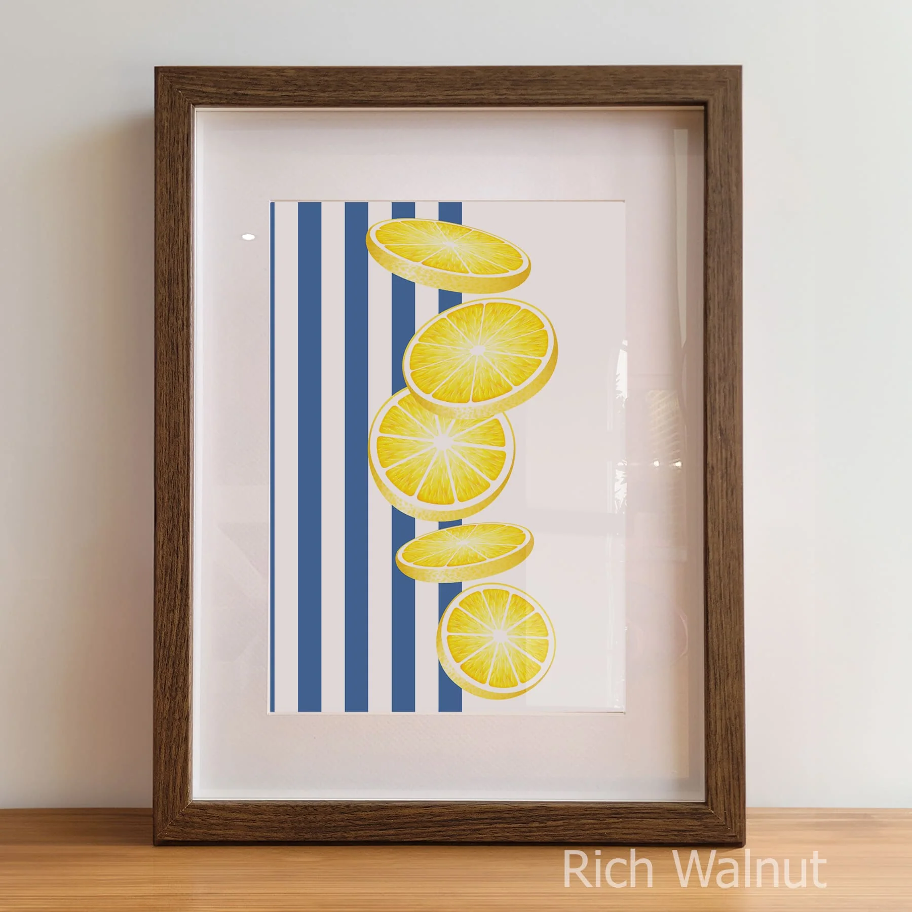 Personalised Lemon & Blue Nursery Print Set | Nursery Wall Art Set of 3 - Image 4