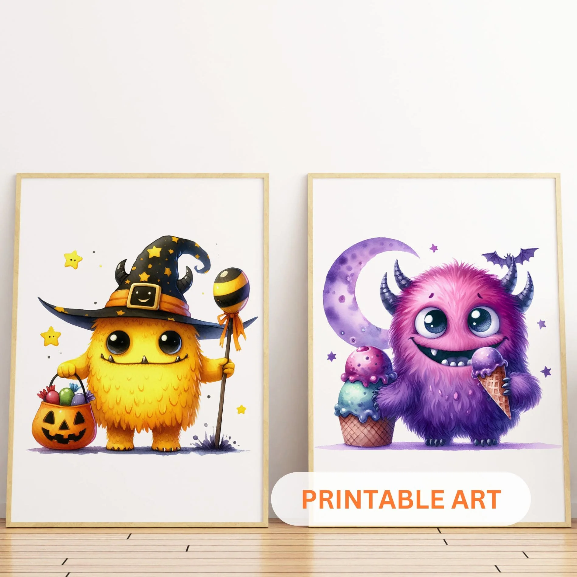 Printable Halloween Children's Decor - Playful Monsters - Image 3